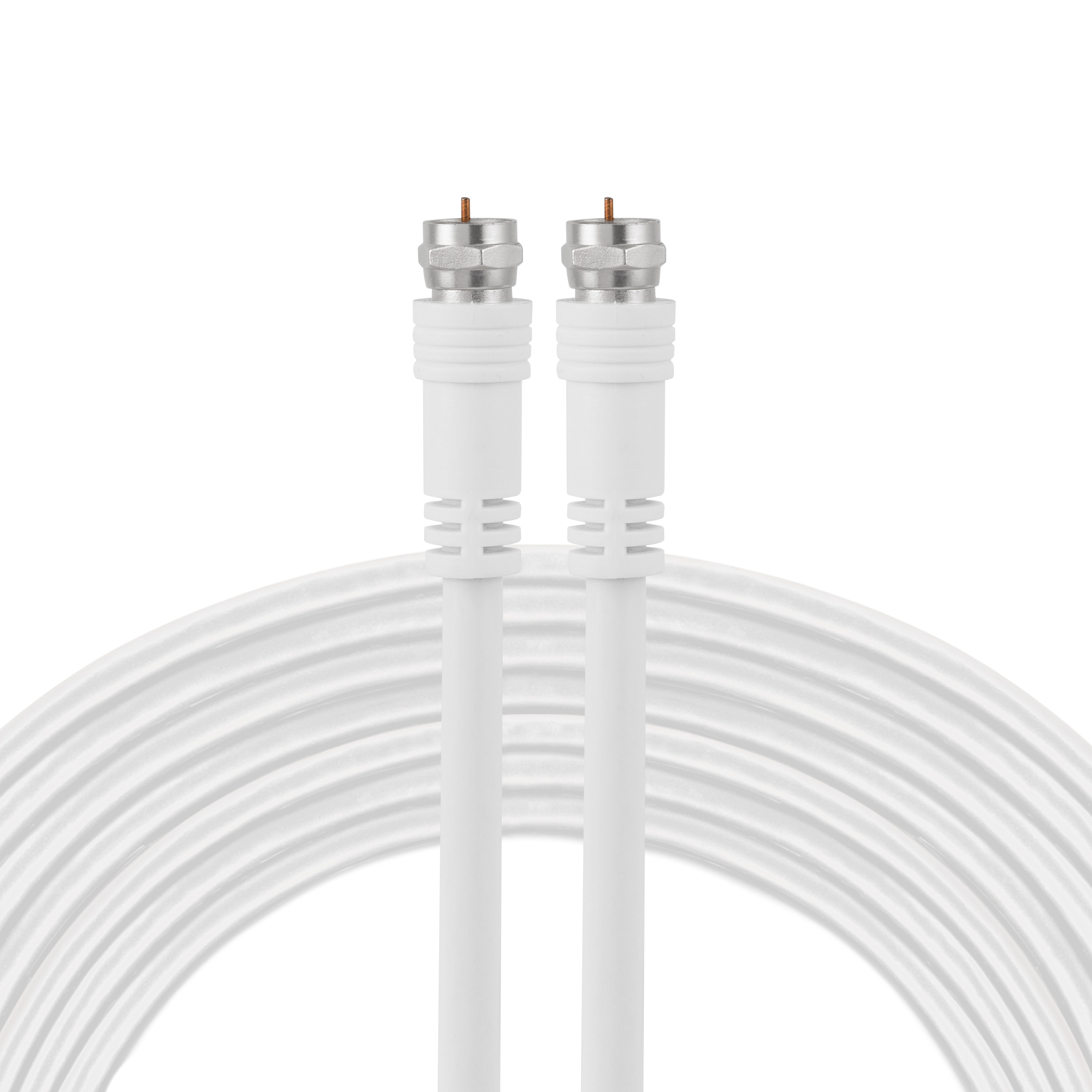 Utilitech 50-ft RG6 White Coaxial Cable #67100-T1
