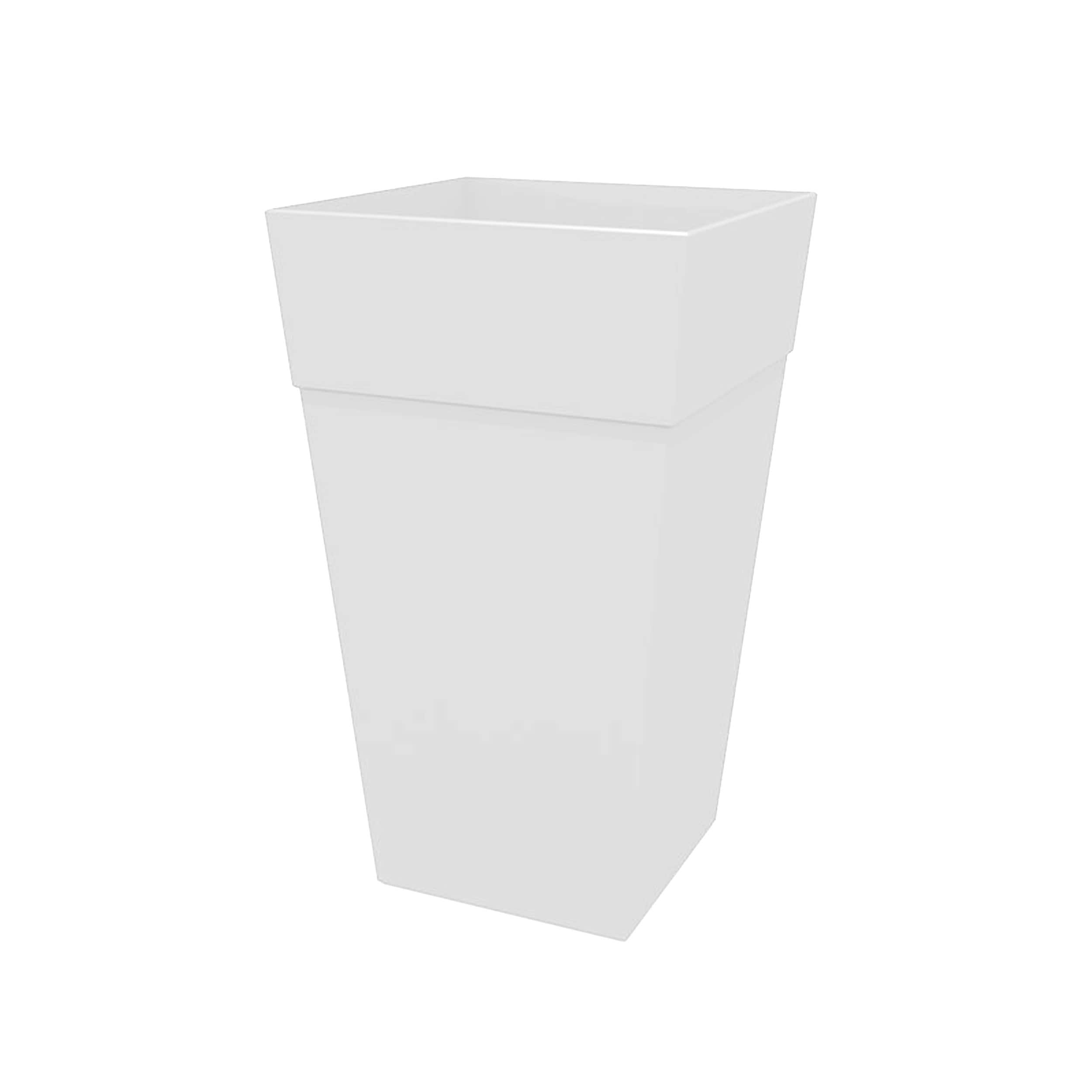 Bloem FPS2509-2 Square 14.65-Inches W Extra Large White Recycled plastic Contemporary/Modern Indoor/Outdoor Planter