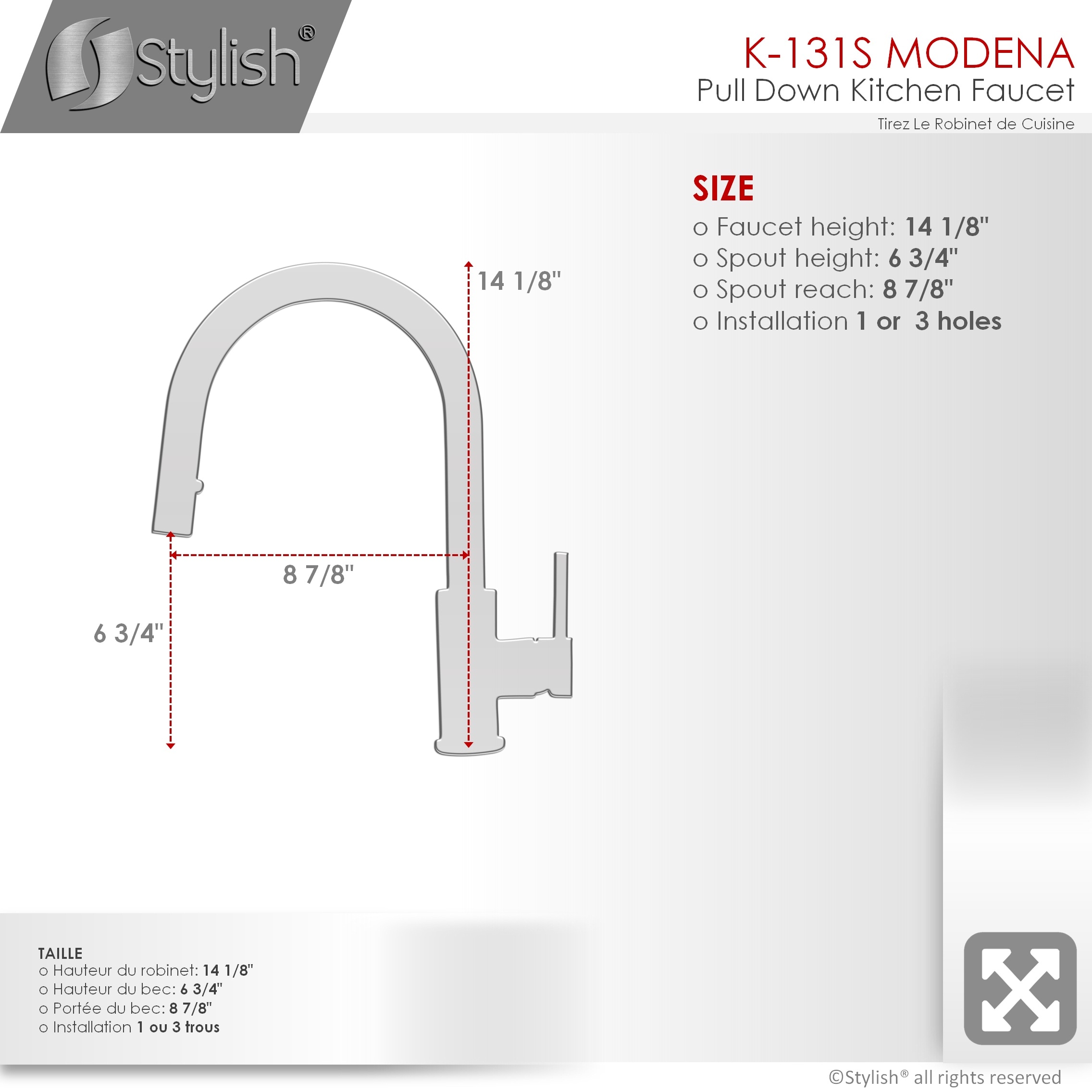 Stylish K131SK142S Kitchen-Faucets - View #4