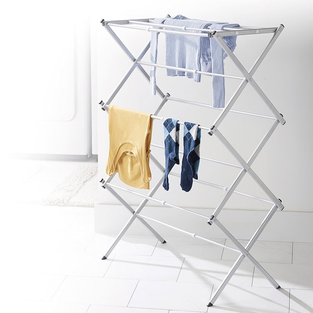 Style Selections 29.92-in Mixed Material Drying Rack at Lowes.com