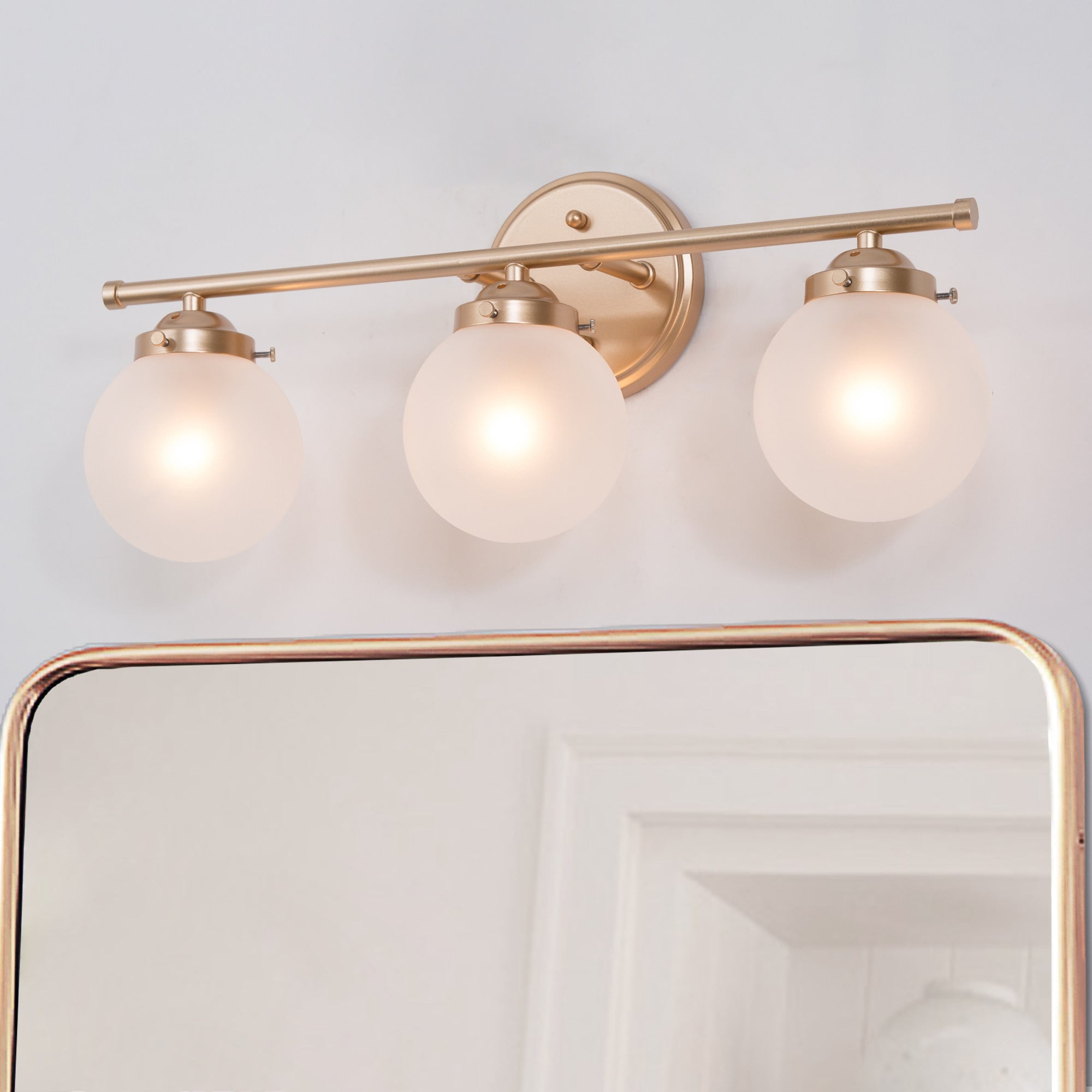 rose gold vanity light