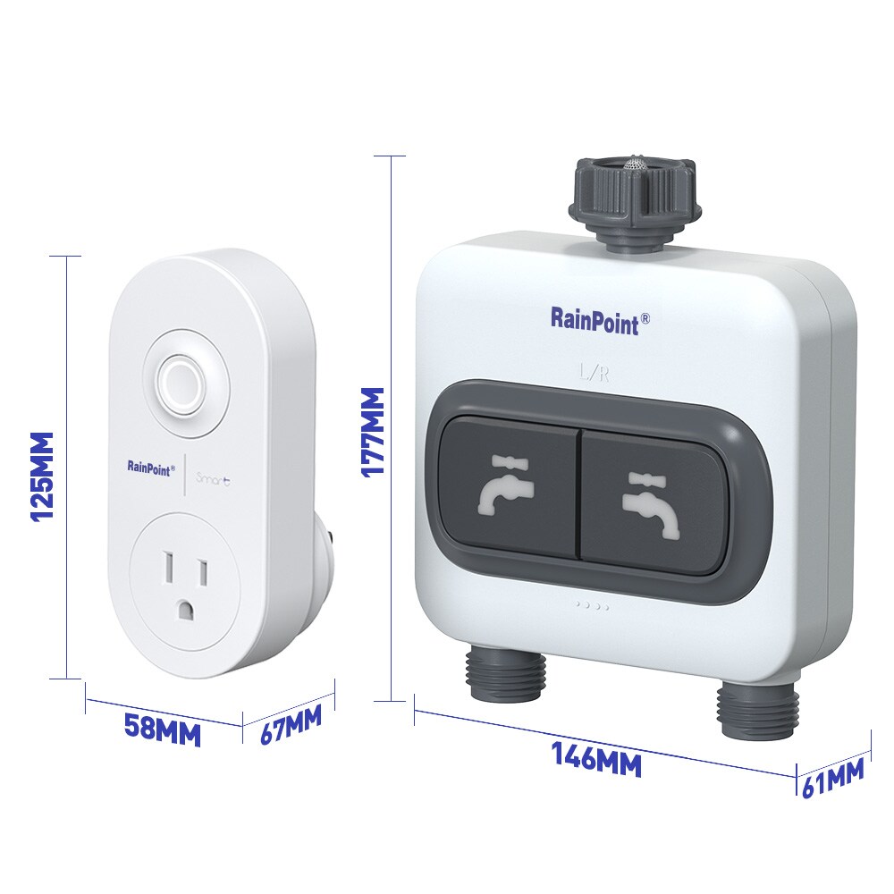 RainPoint HTV213FRF+HWG004WRF Irrigation-Timers - View #2