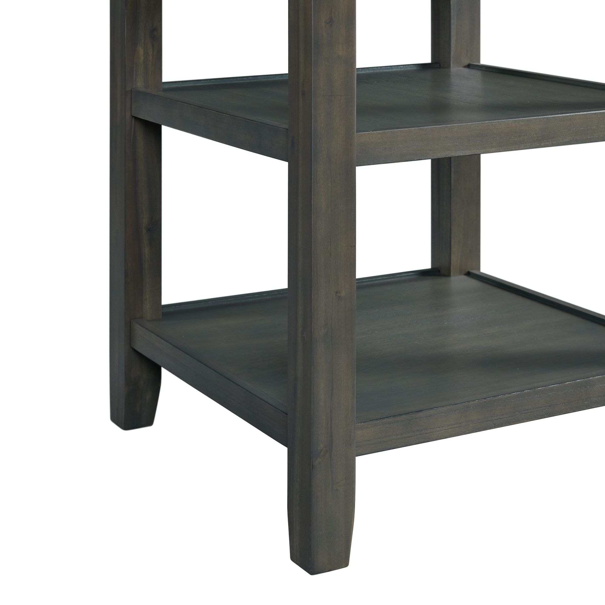 Gray Counter Height Dining Set with Faux Leather Chairs