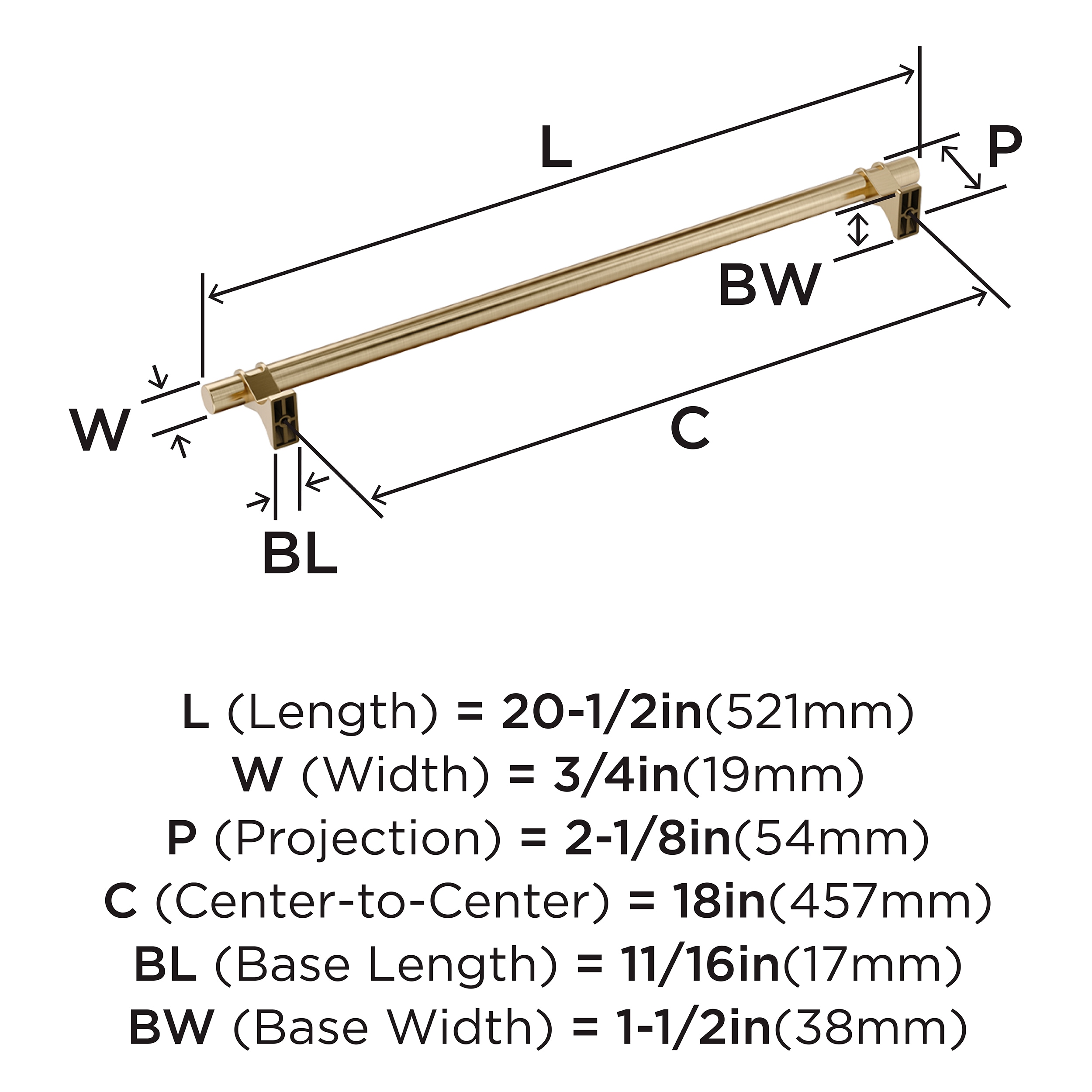 Amerock BP36699BBZ Cabinet-Pulls - View #3