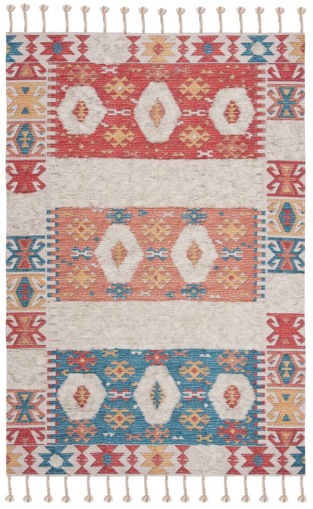 Saffron 5' x 8' Rust Wool Rectangular Area Rug