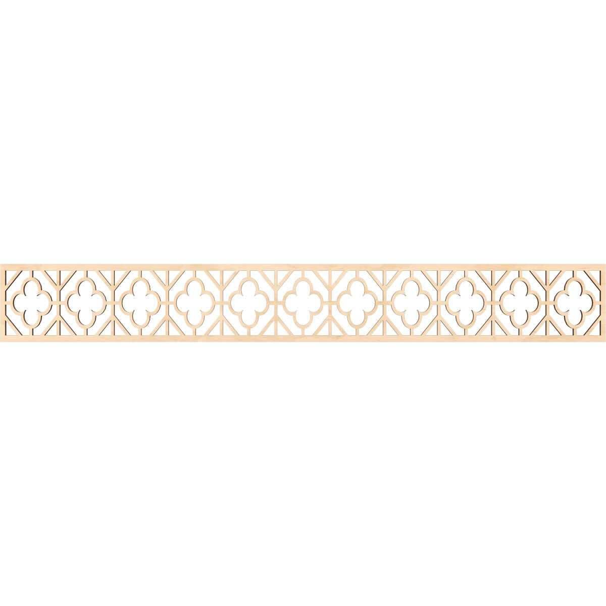 Ekena Millwork MLDA06X46HAZBI Hazelton Fretwork Flat Trim 6-in x 3.86-ft Birch Brown Unfinished 2156072 Pierced Wall Panel Moulding