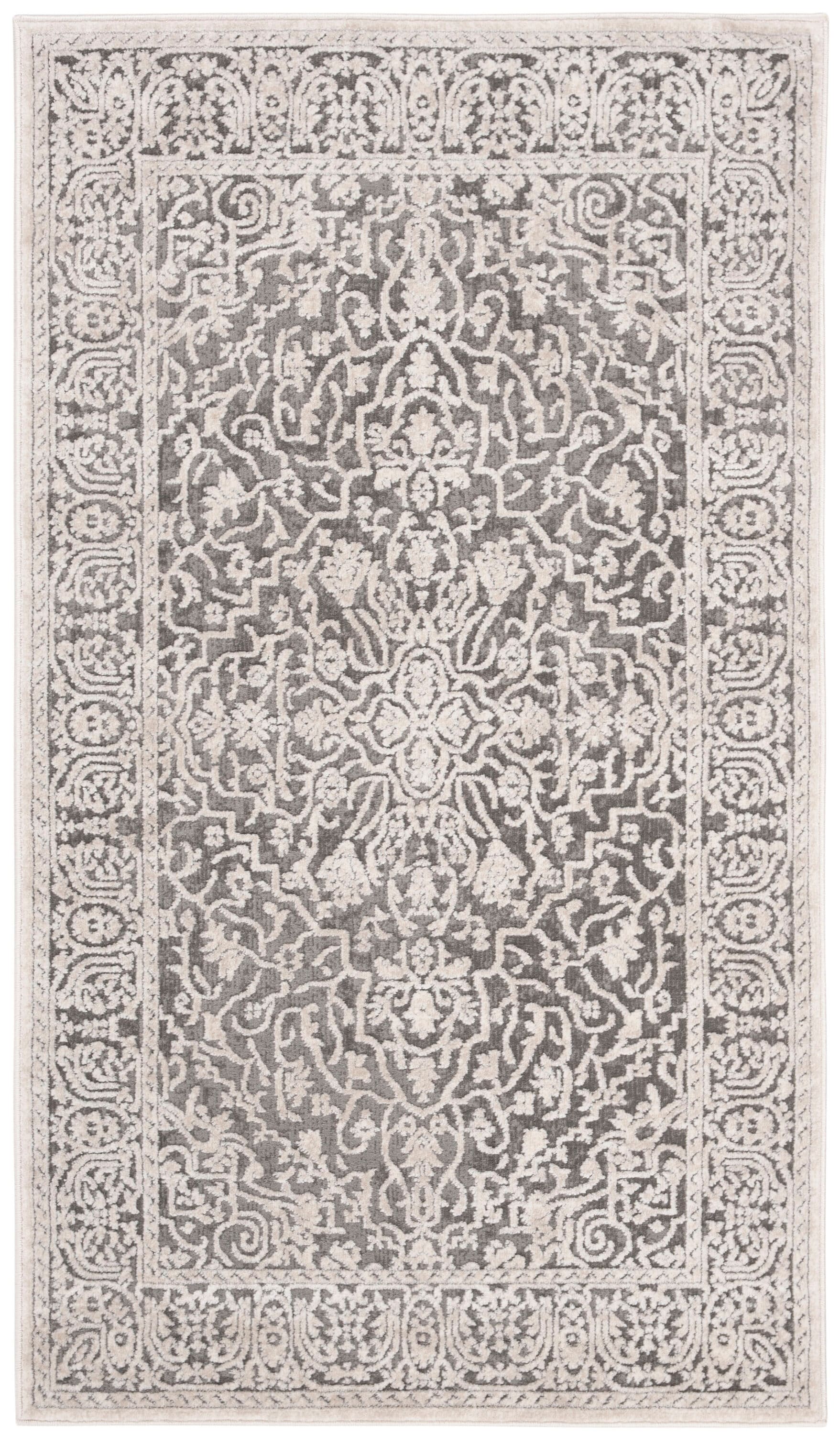 Reflection 670B Dark Grey Cream 3 X 5 Area Rug
