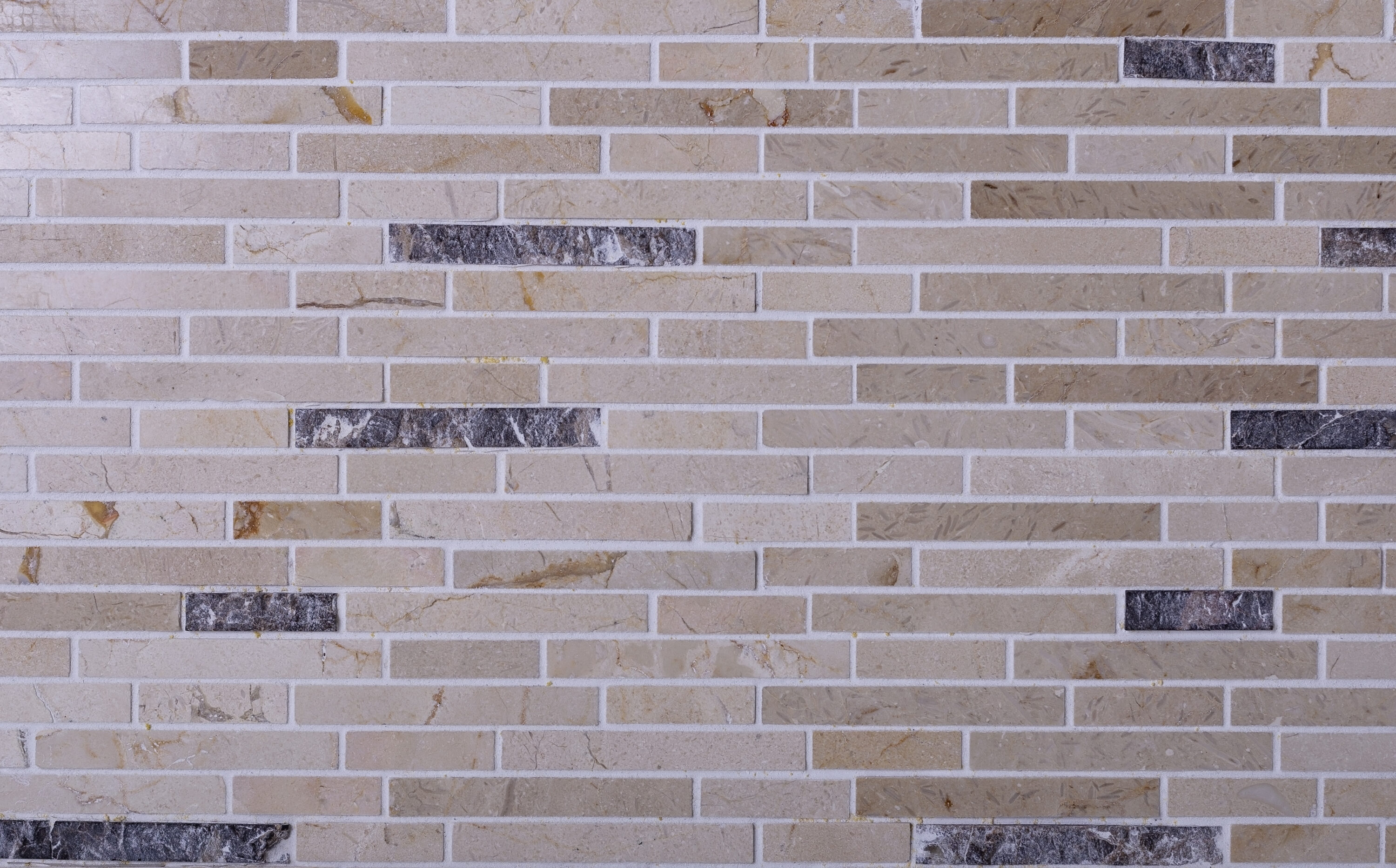 Beige Linear Polished Marble Mosaic Tile 12" x 11.6"