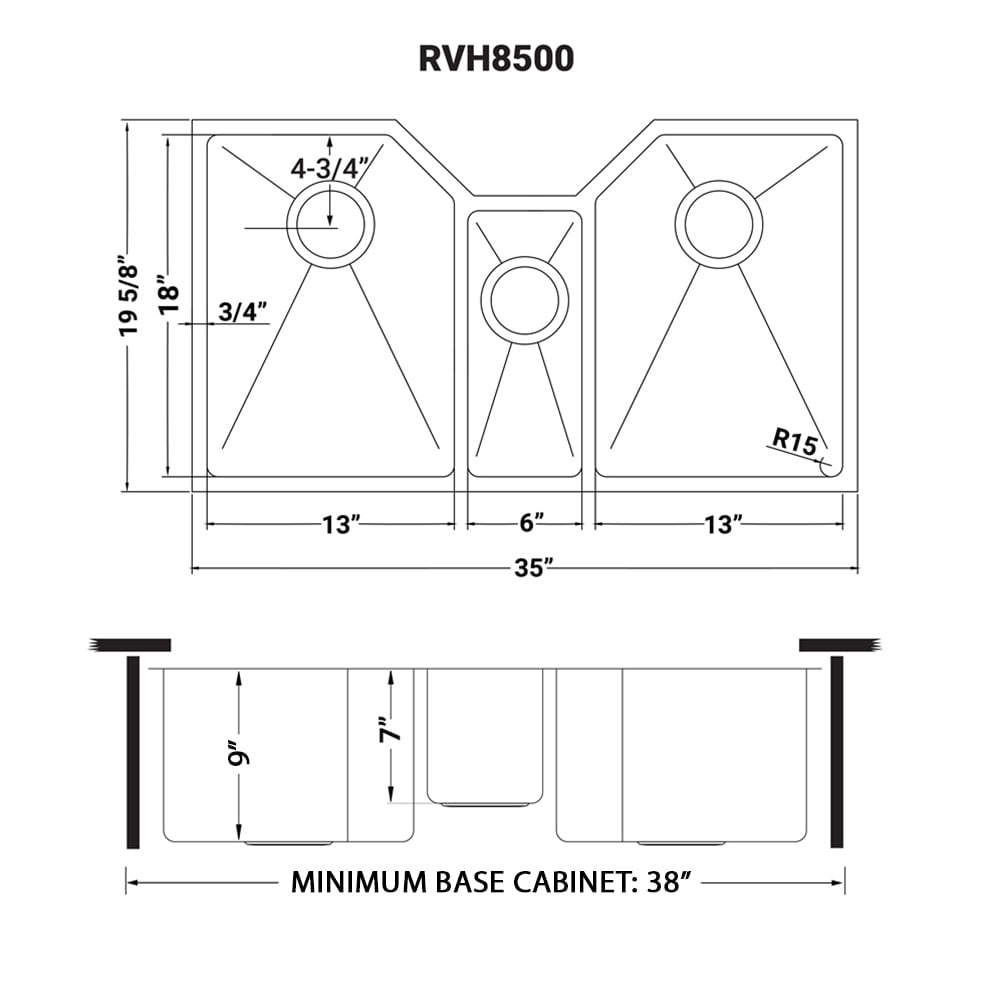 Ruvati RVH8500 Kitchen-Sinks - View #13