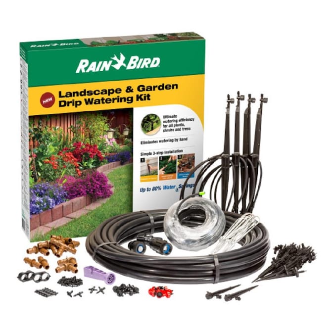 Rain Bird Drip Irrigation Landscape Kit, Garden Drip Irrigation Kit