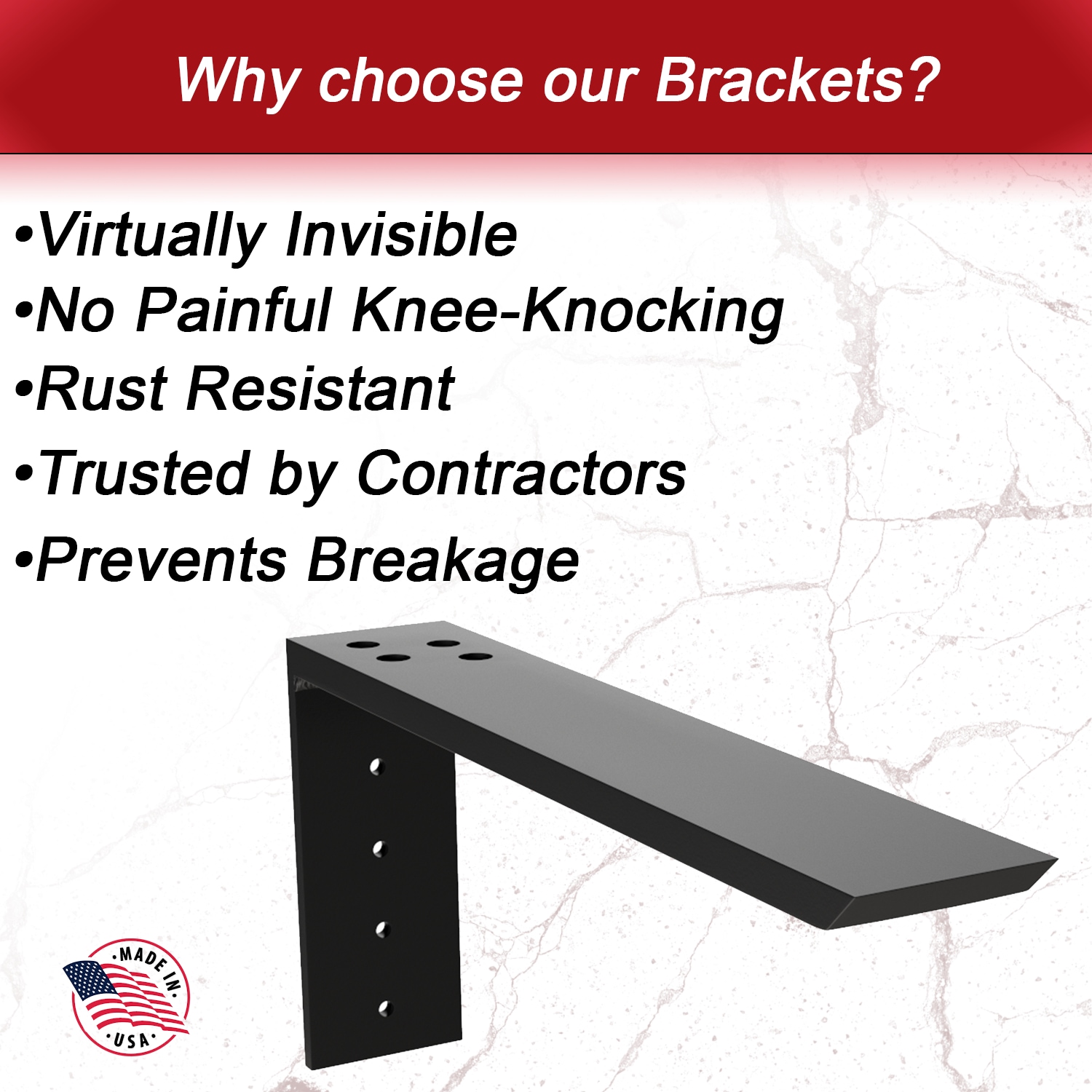 The Original Granite Bracket LB-11 Shelving-Hardware - View #2