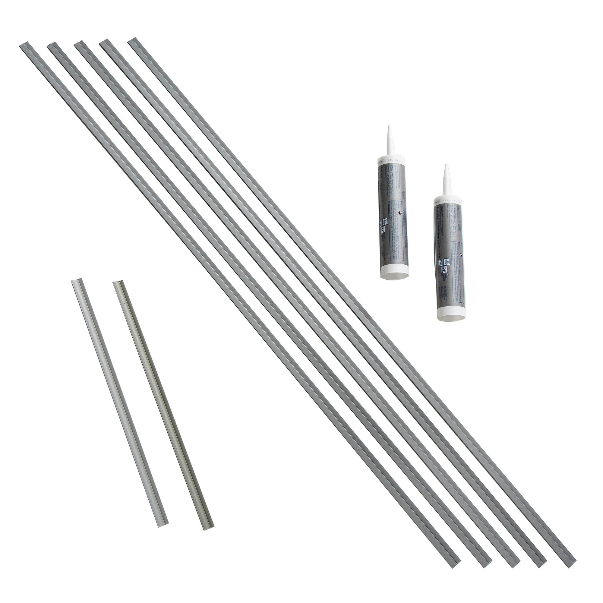 Fasade 15109 0.5-in W x 47-in L Argent Silver PVC Edge trim kit Tile Edge Trim