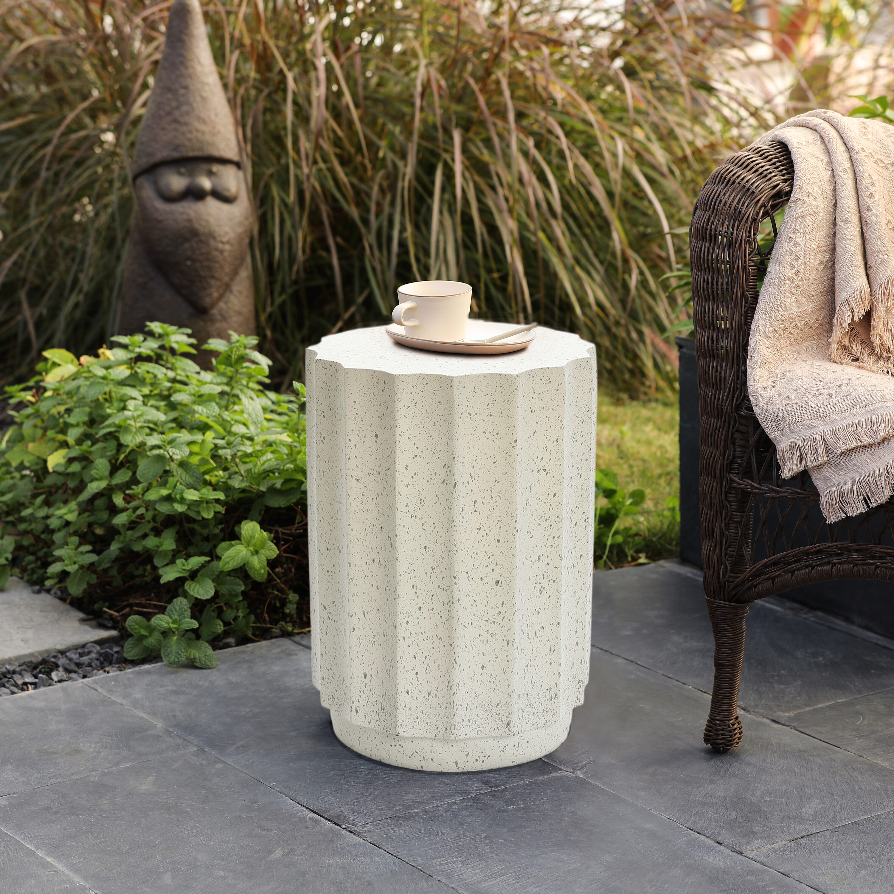 LuxenHome WHOF1281-W Patio-Tables - View #3