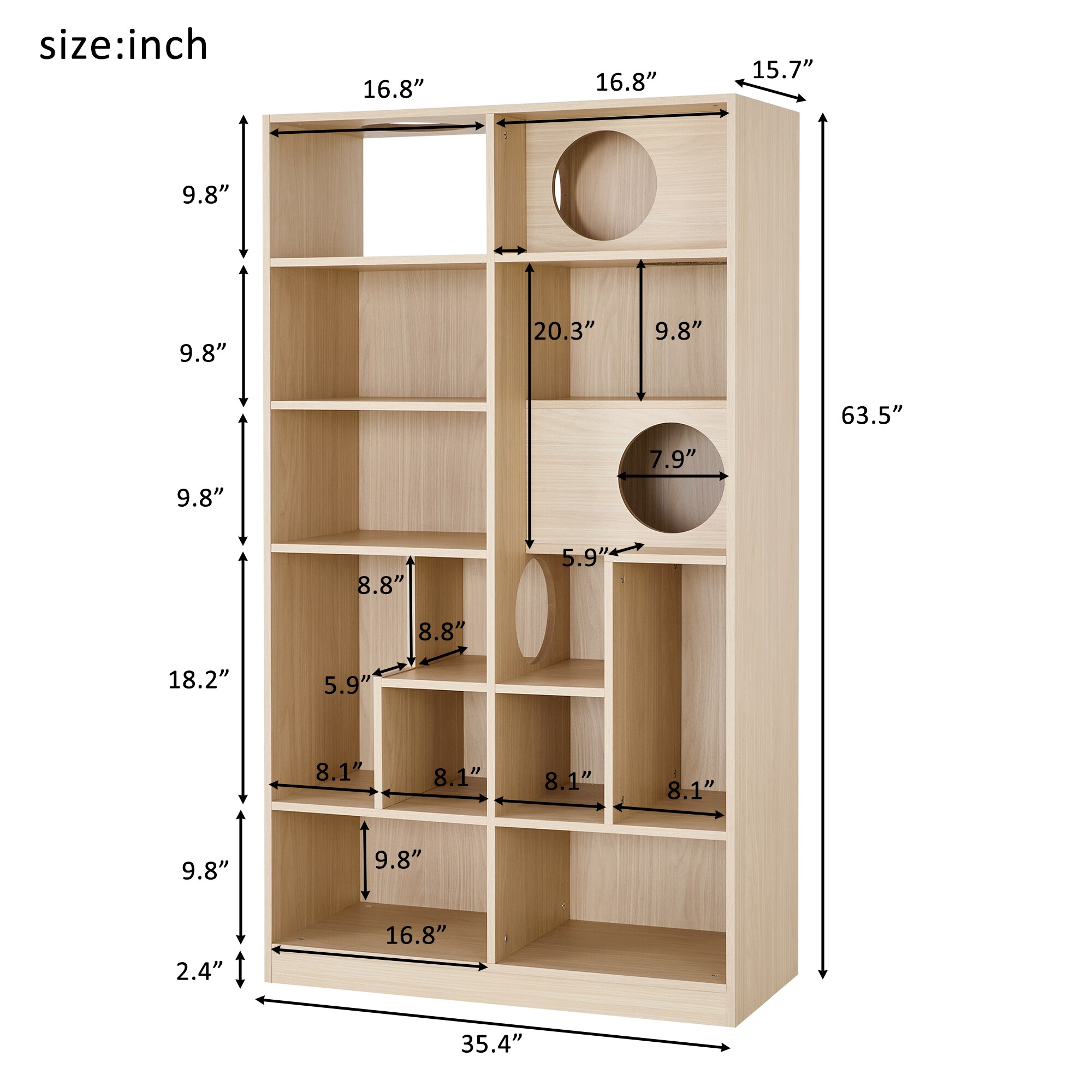ModernLuxe L3P-N843P254852N bookcases - View #2