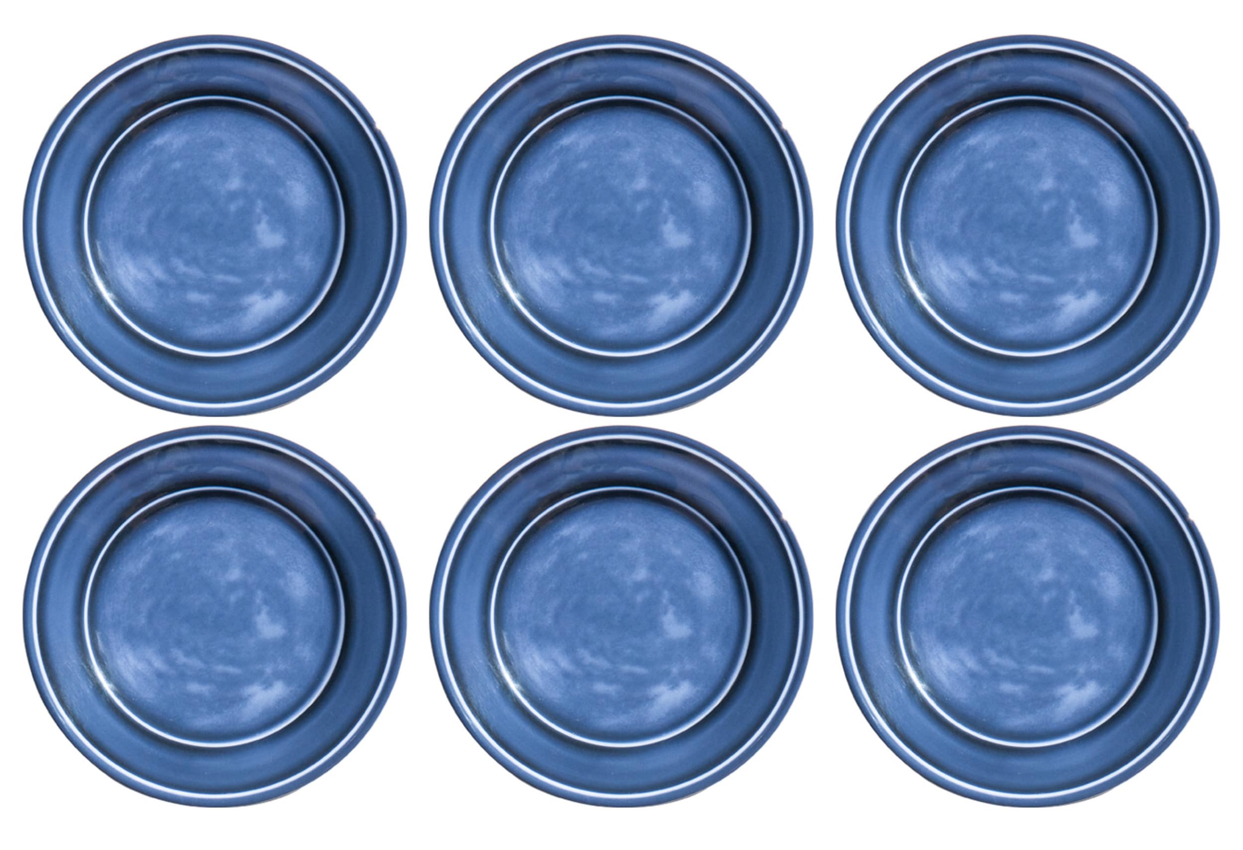 TarHong Madison NewWave Melamine Dinner Plate - Blue - 10.5in. - Set of 6