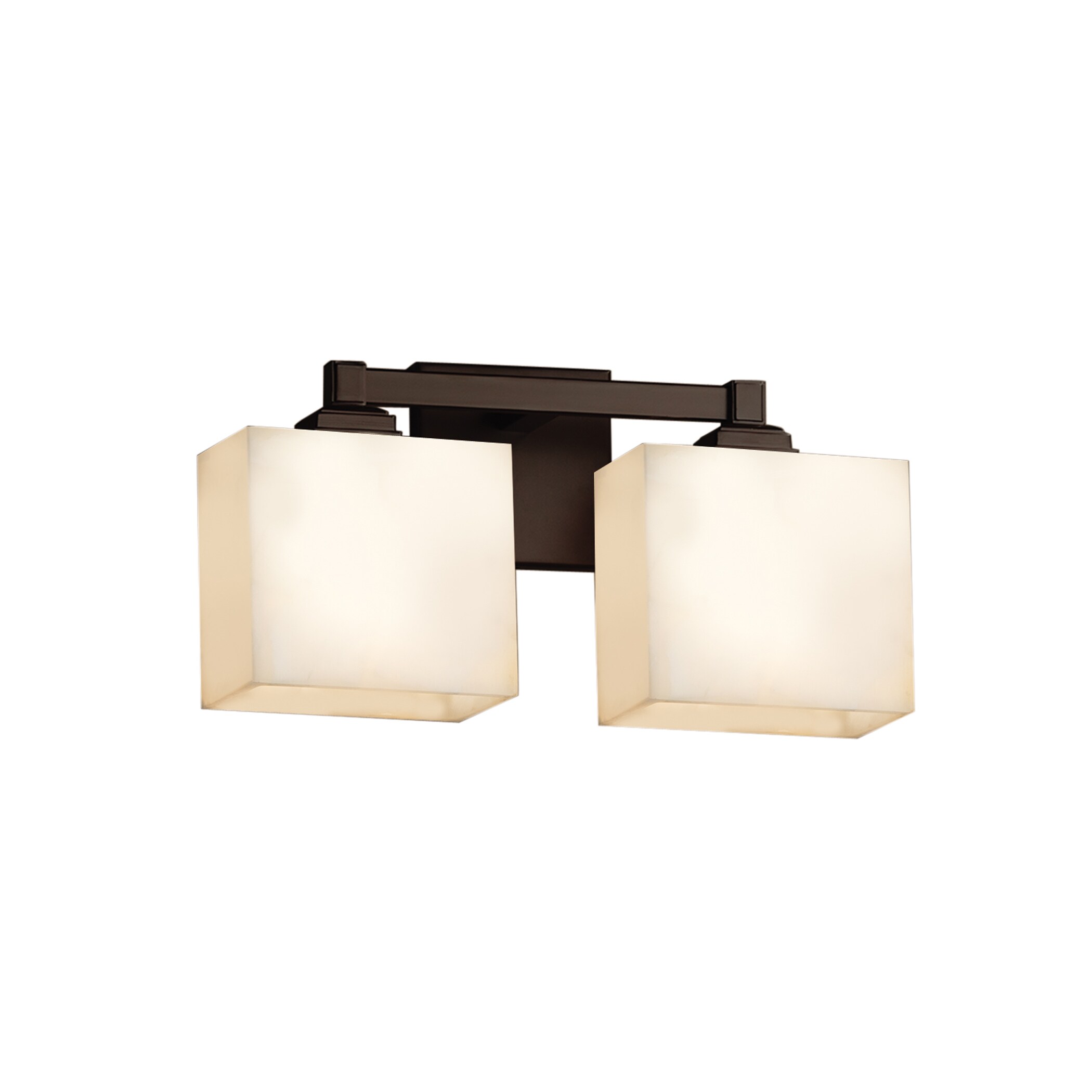 Justice Design Group CLD-8432-55-DB-LED2 Clouds 14.5-in 2-Light Dark Bronze LED Modern/Contemporary Vanity Light