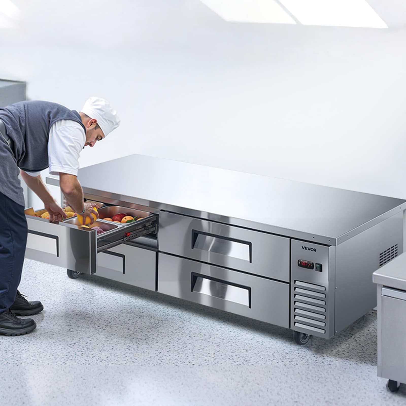 VEVOR FLWSSMZLZGZT1BZJIV1 Refrig-Prep-Tables - View #2