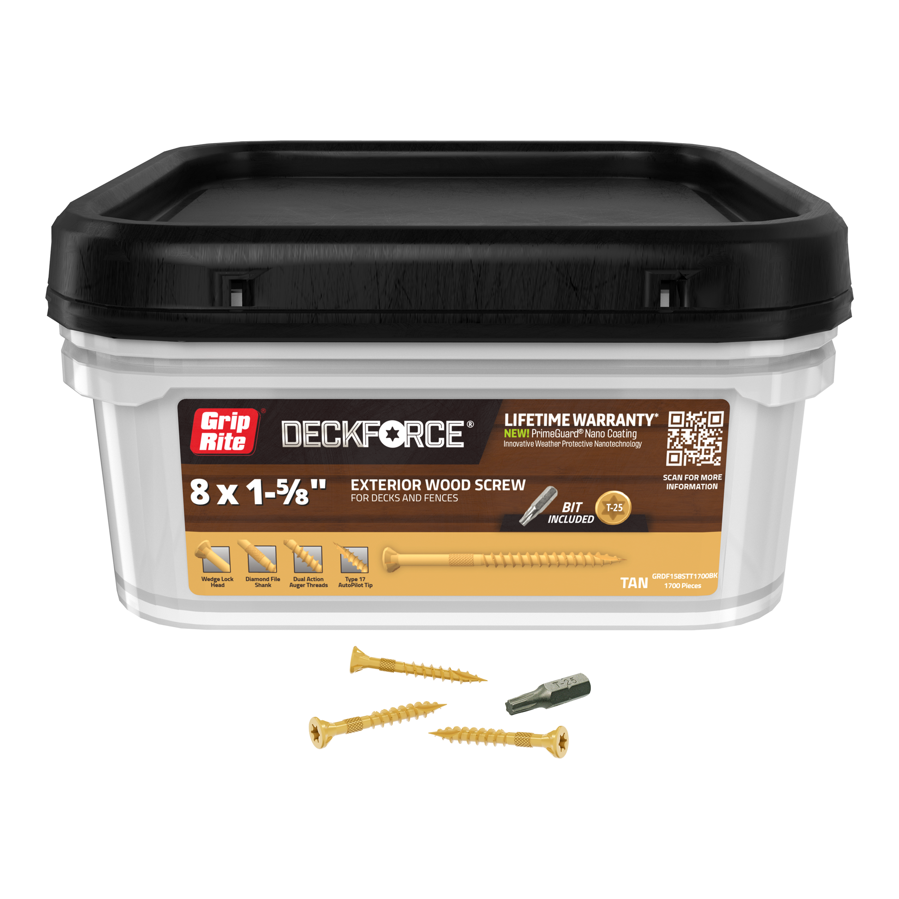 Grip-Rite GRDF158STT1700BK Deck-Screws - View #2