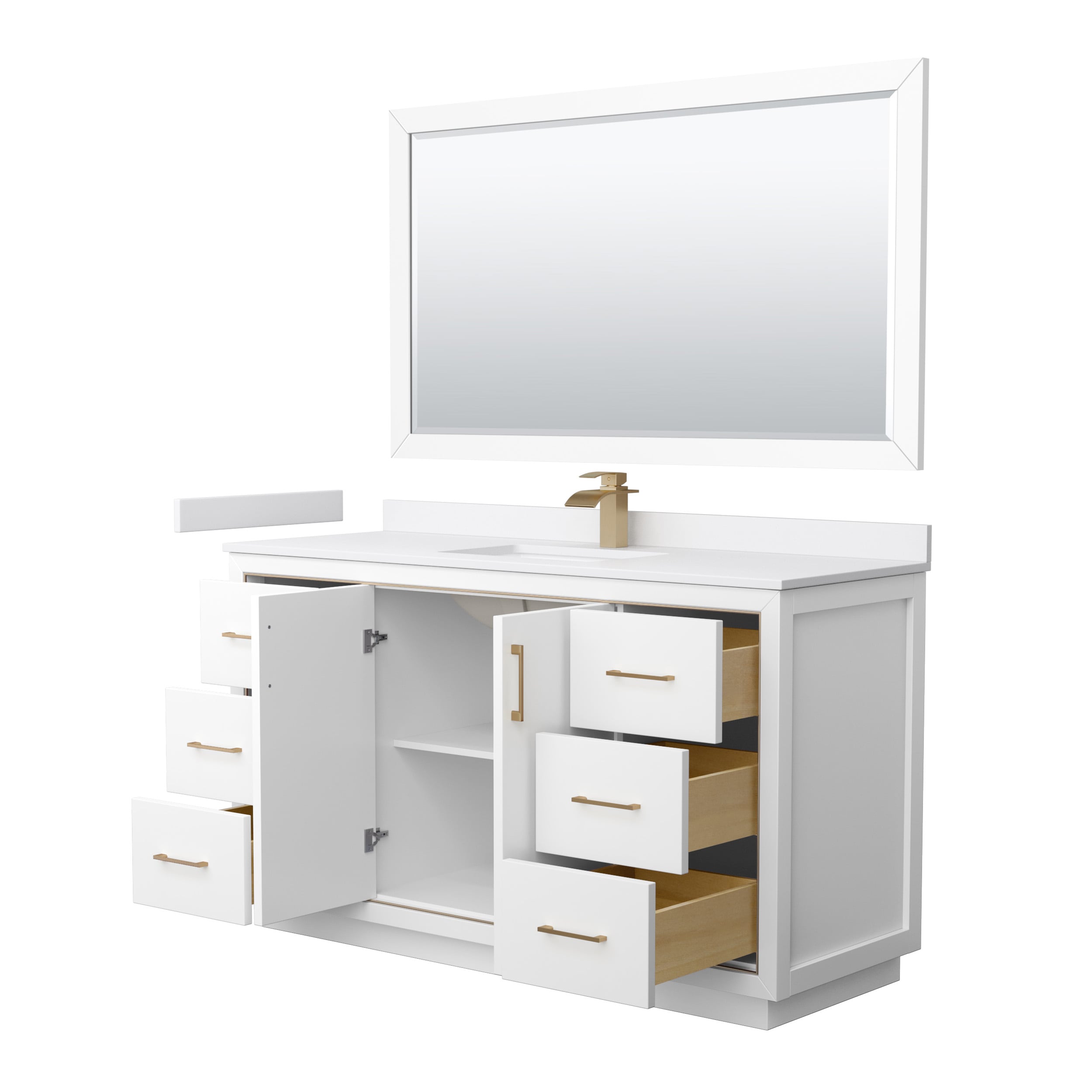 Wyndham Collection WCF111160SWZWCUNSM58 Bath-Vanity-Combo - View #2