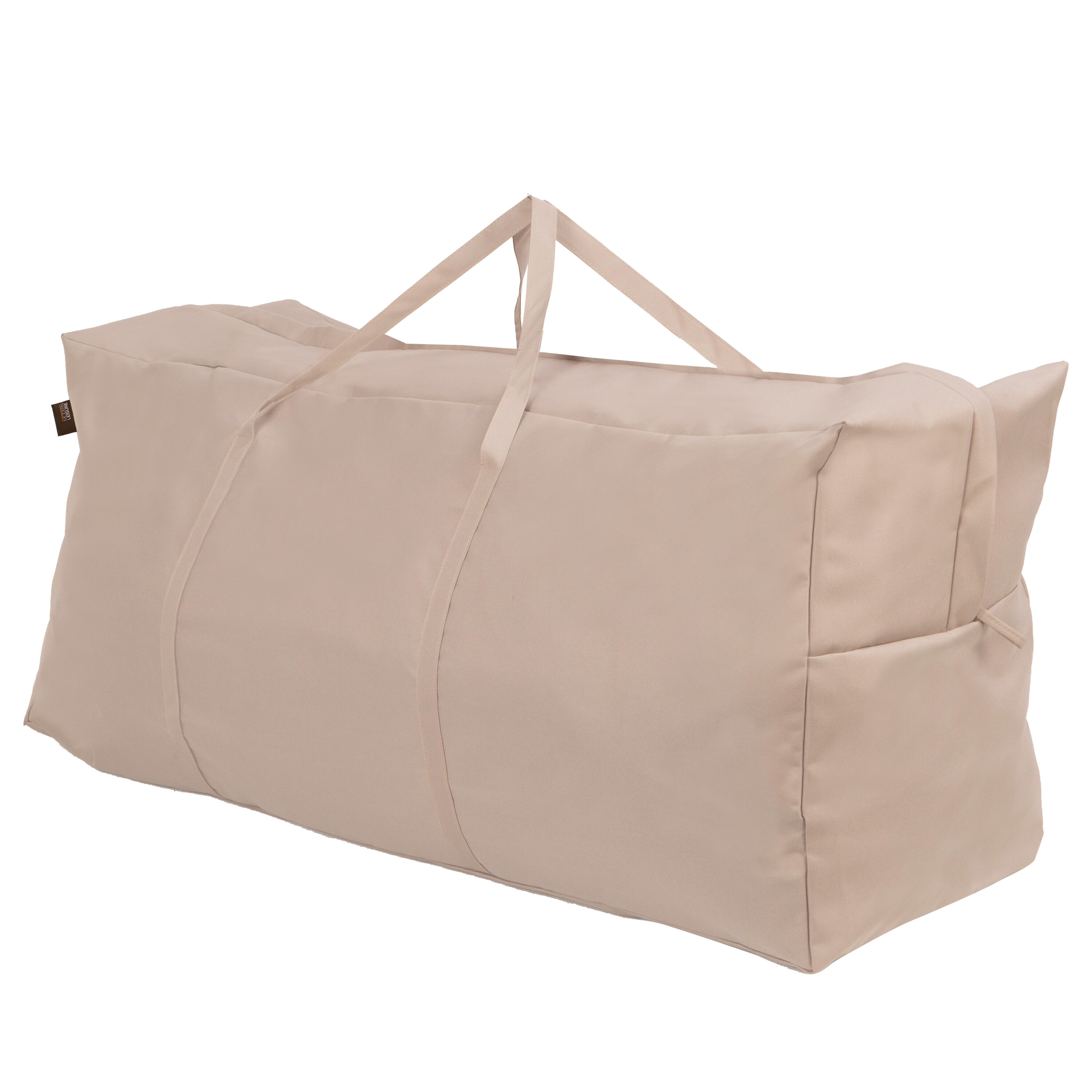 Classic Accessories Veranda Patio Furniture Cushion Storage Bag, Beige