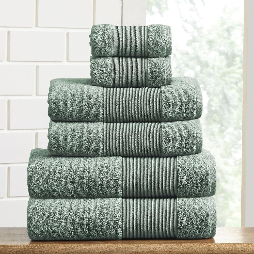 Photo 1 of Amrapur Overseas 6-Piece Eucalyptus Cotton Quick Dry Bath Towel Set (AC 6pc)