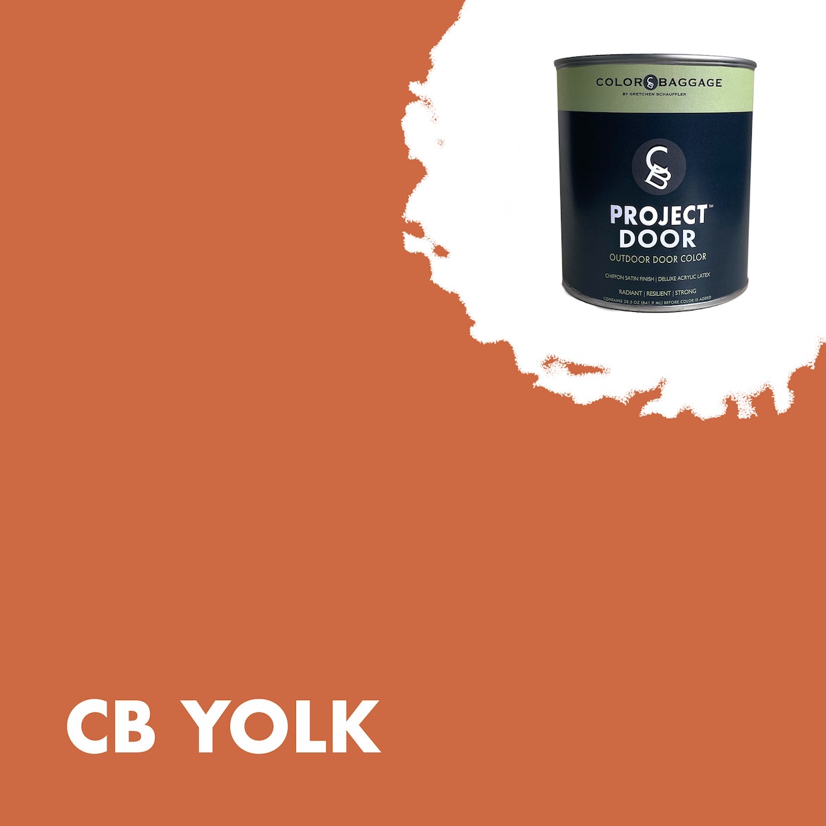 Color Baggage YOLK-POD-SAT-G Project Paint Satin Yolk Acrylic Interior/Exterior Door and Trim Paint ( 1-gallon )