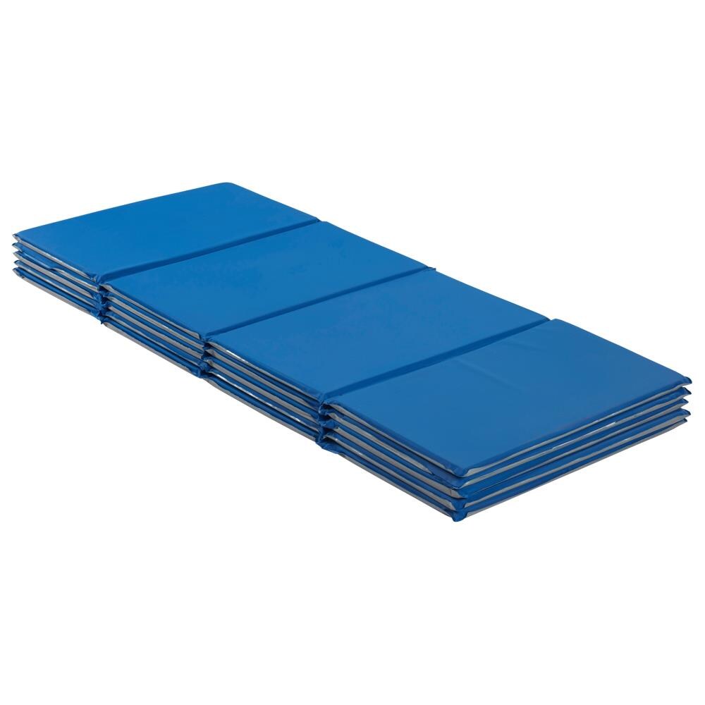 ECR4Kids ELR0880 11/12-ft x 1-7/12-ft Blue, Gray Rectangular Indoor Decorative Home Rest Mat