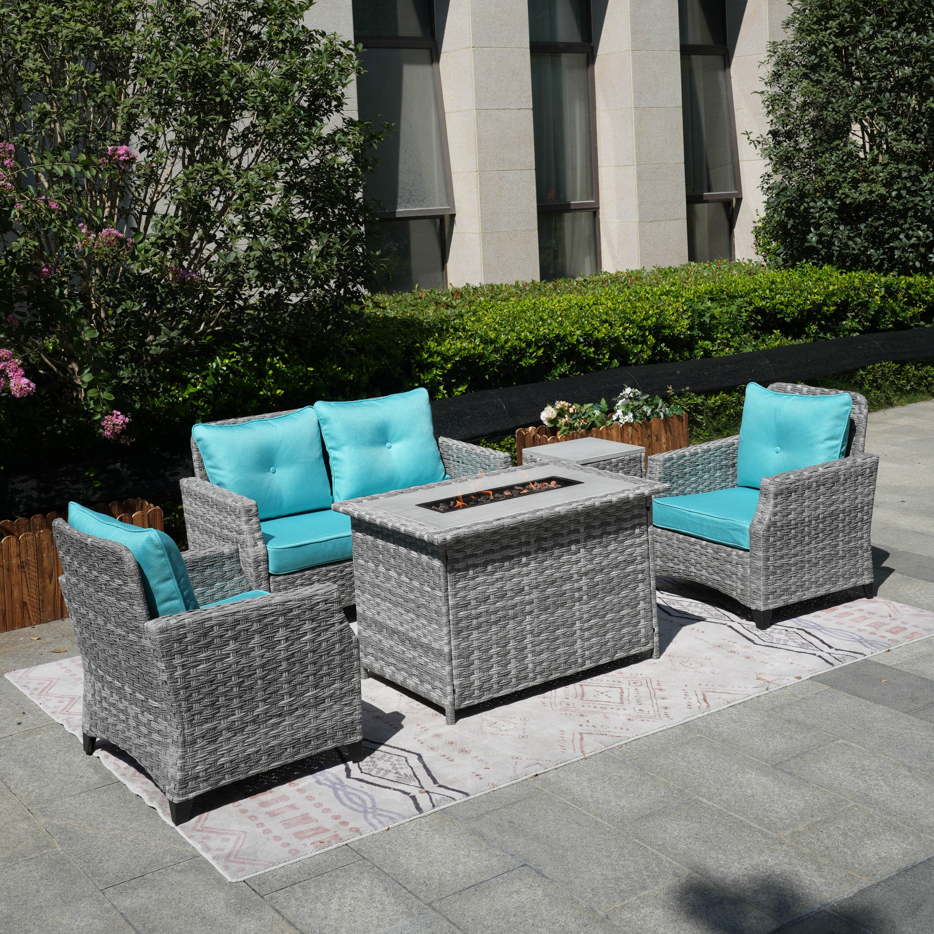 Moda Furnishings PAF-1801-H-CYAN Patio-Conversation-Sets - View #4