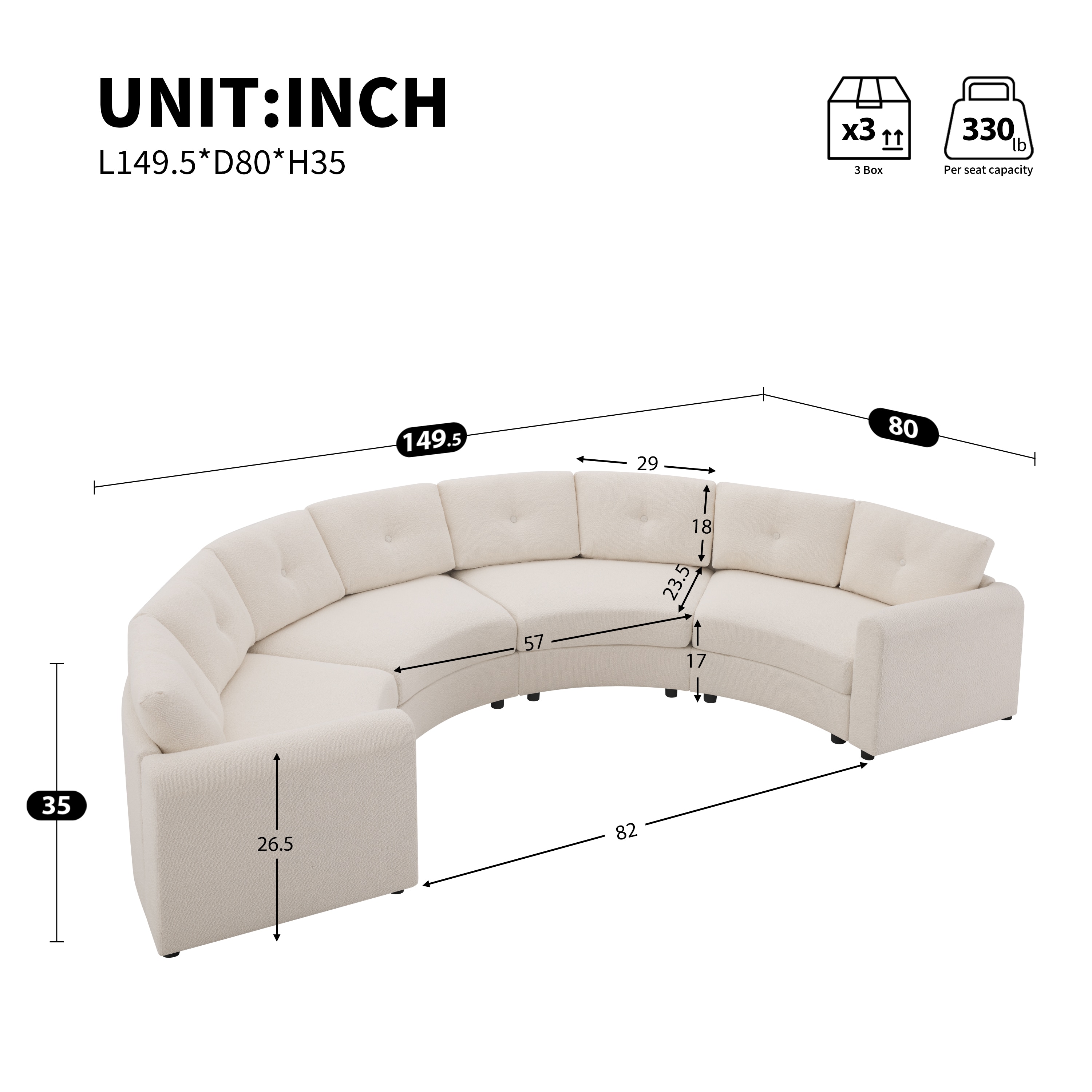 ModernLuxe L3P-N723S9822A Sofas-Loveseats - View #18