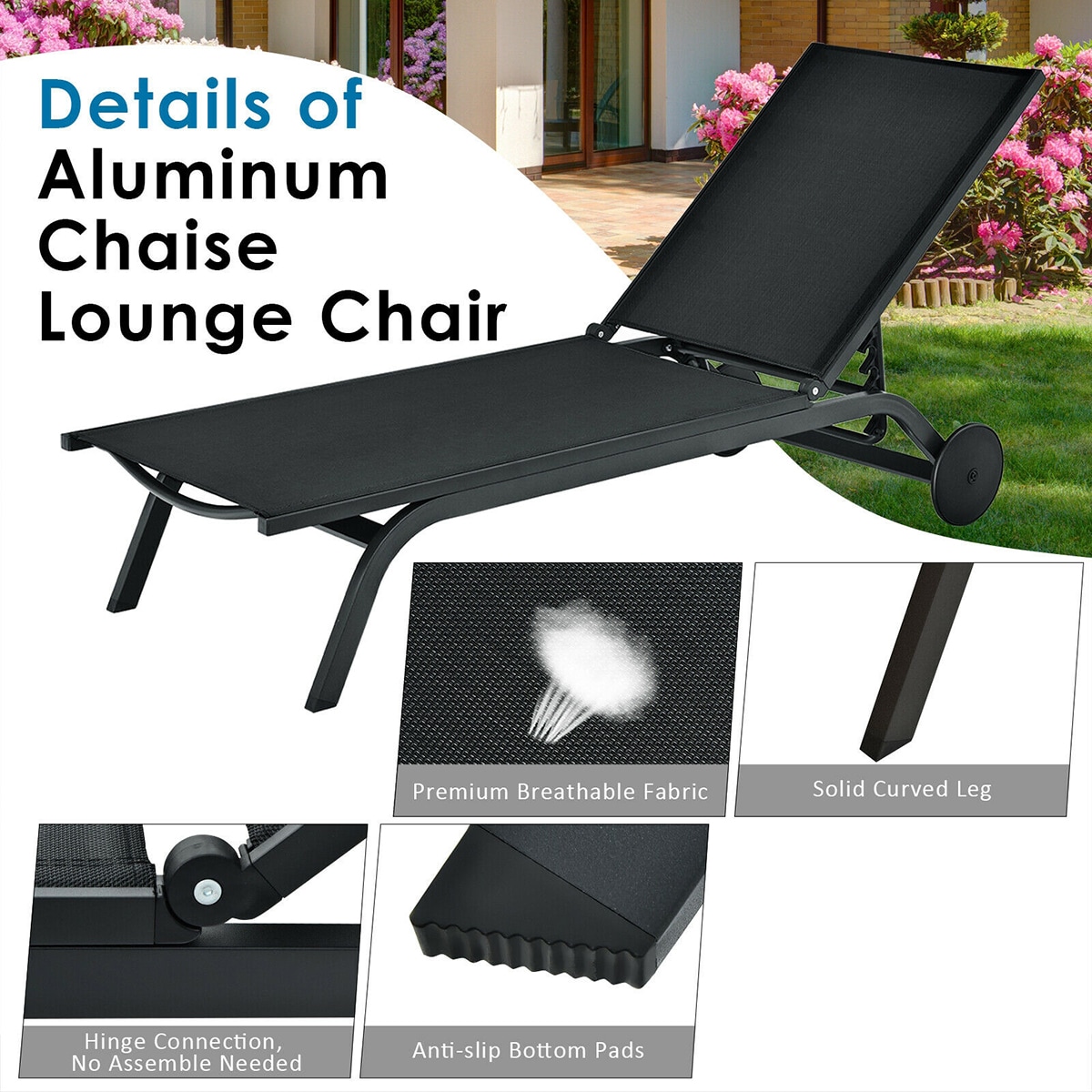 WELLFOR CTW10-BA Patio-Chairs - View #2
