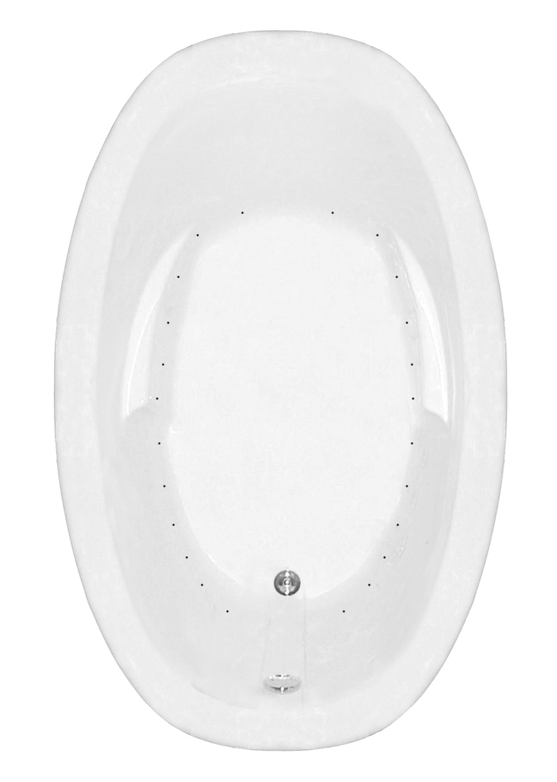 Mansfield 6425550000 Pro-Fit Builder Series 42-in x 60-in White Acrylic Oval Drop-in Air bath ( Reversible Drain )