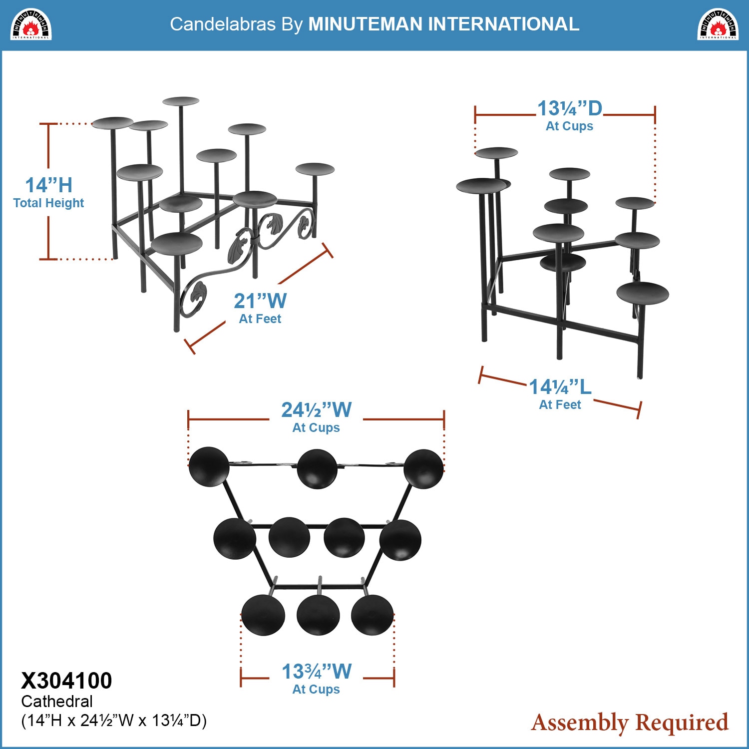 Minuteman International X304100 Candle-Holders - View #6