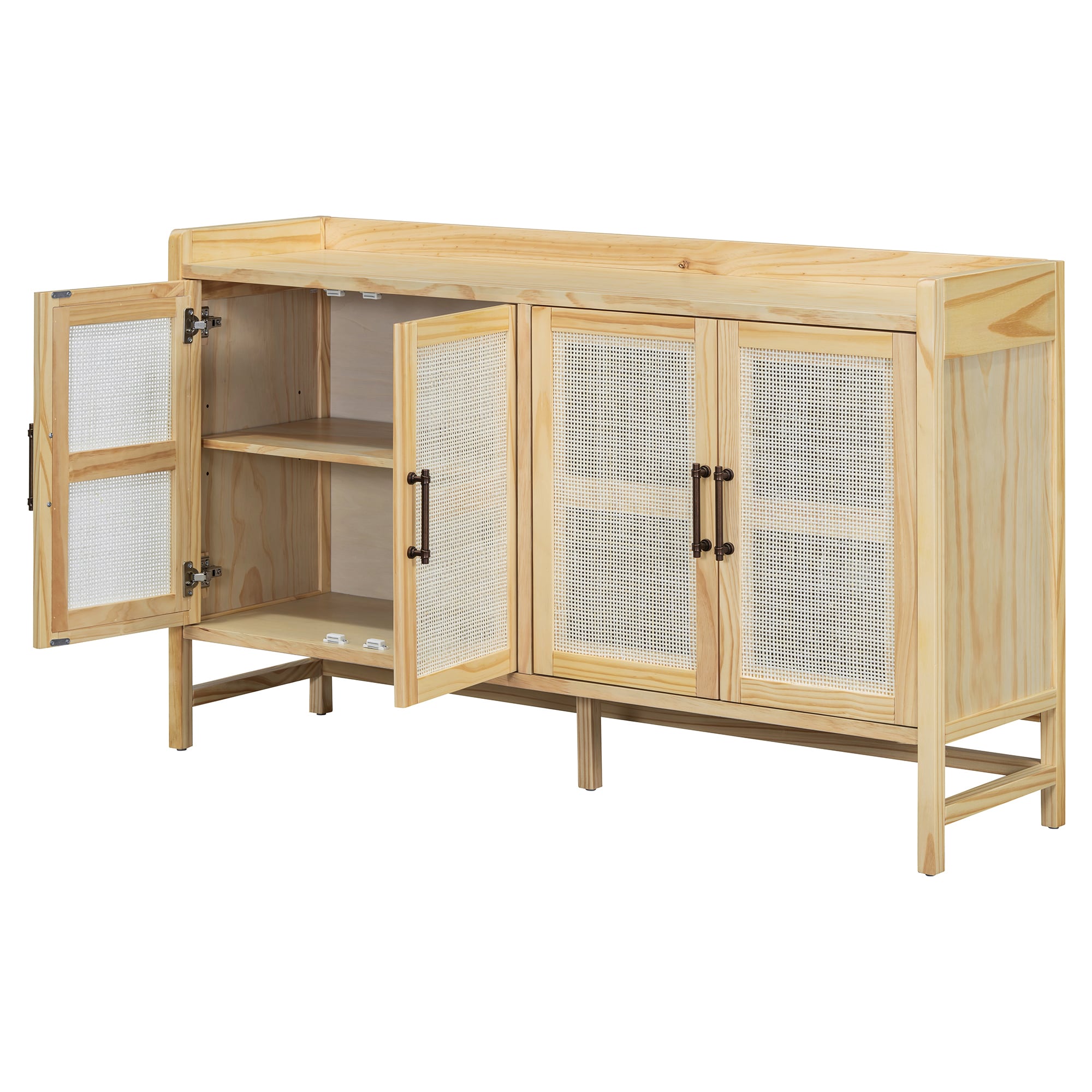 SINOFURN SYA330211WD Rustic MDF Natural Sideboard
