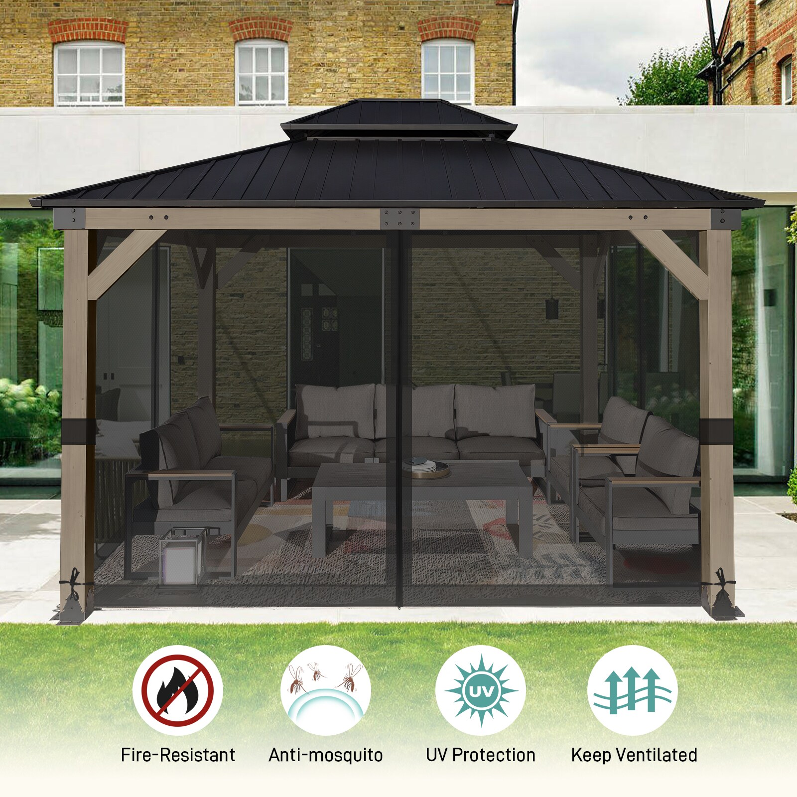 Aoodor A331-PBKBK Gazebo-Parts-Accessories - View #5