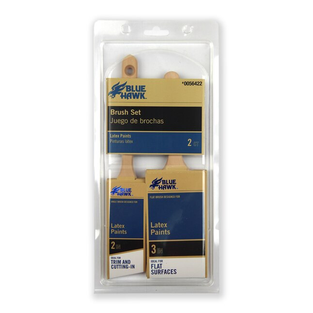 Blue Hawk Polyester Flat 3-in Paint Brush Blue Hawk Polyester Flat 3-in Paint Brush