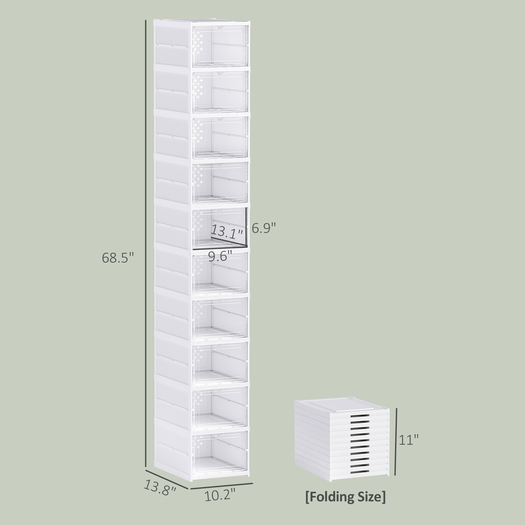 HomCom 837-570V01WT Coatrack-Stands-Pedestals - View #6
