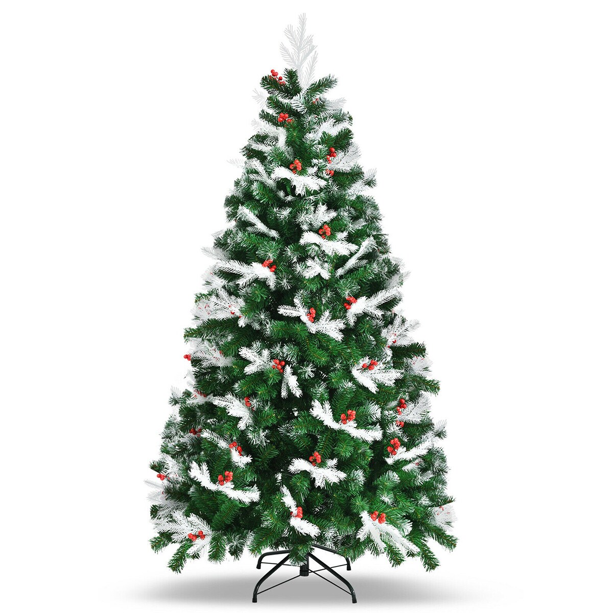 WELLFOR CM-HJY-23735 6-Feet Flocked Artificial Christmas Tree