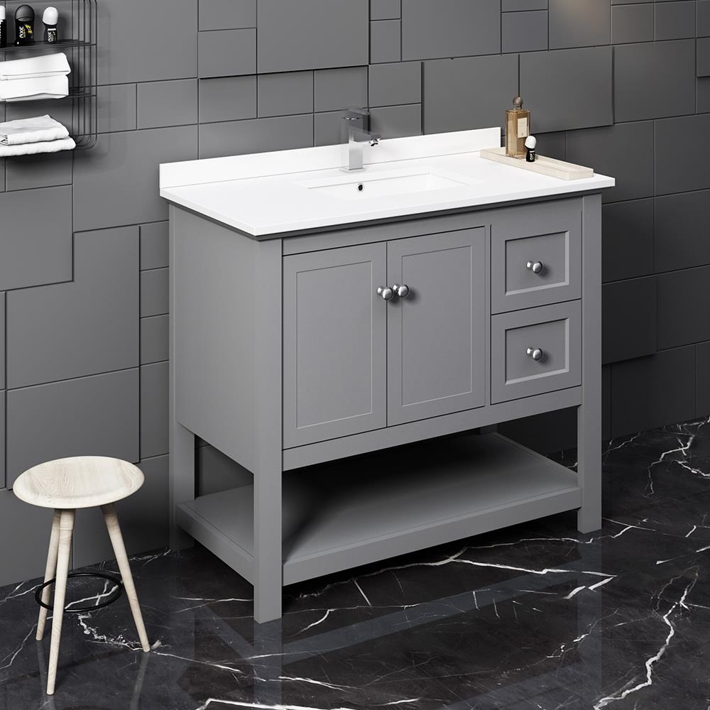 Fresca FCB2340GR-CWH-U Bath-Vanity-Combo - View #3