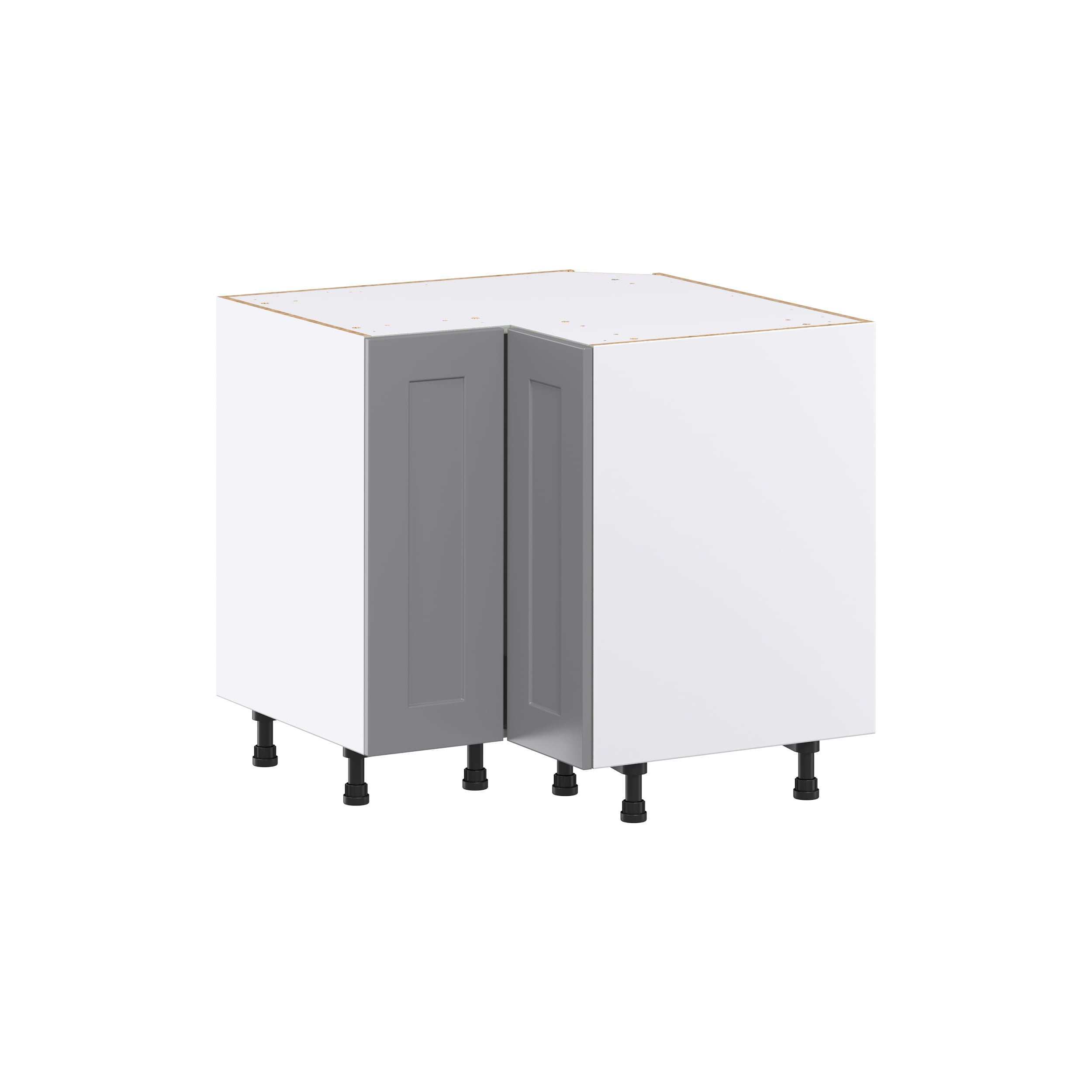 Hugo&Borg DSBC36LSP(L/R)-BM Beaumont 36-in W x 34.5-in H x 36-in D Slate Gray Lazy Susan Super lazy susan Corner base Fully assembled Cabinet (Recessed Panel Shaker)