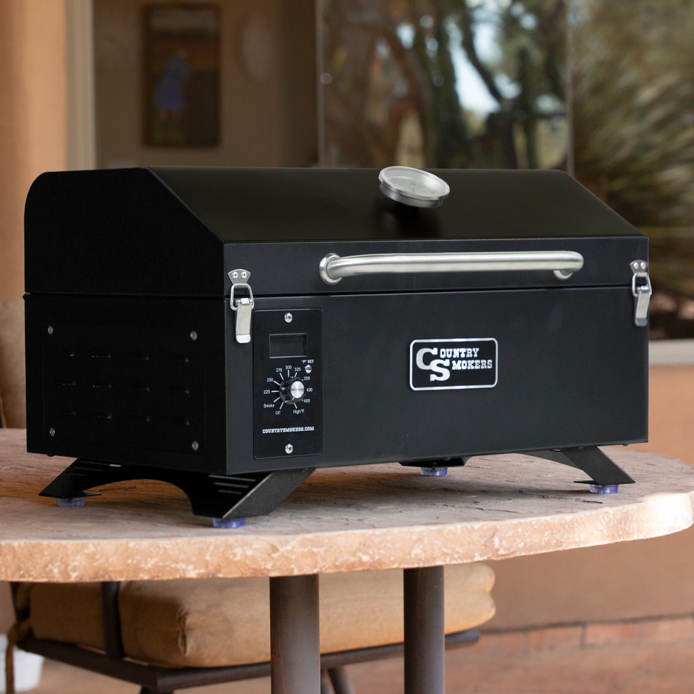 Country Smokers Portable Traveler 256-Sq in Black Pellet Grill in the Pellet  Grills department at