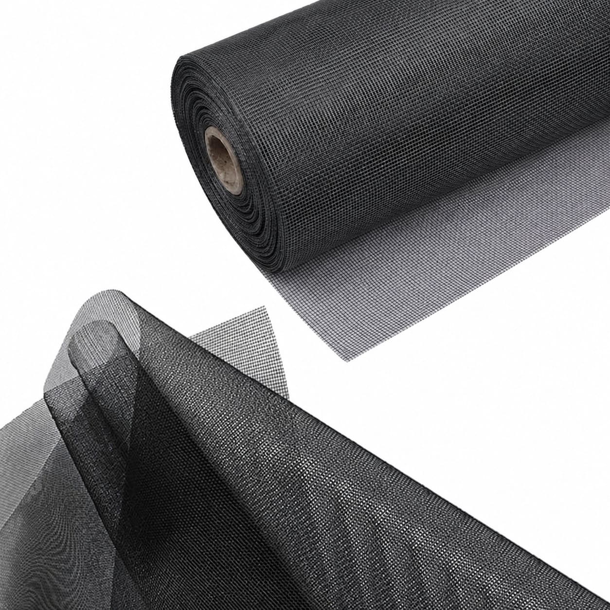 Aoibox  36 in x 100 ft Fiberglass Window Screen Replacement Roll 18x16 Mesh Weave 0 35 mm Thick Gray 36in 100ft