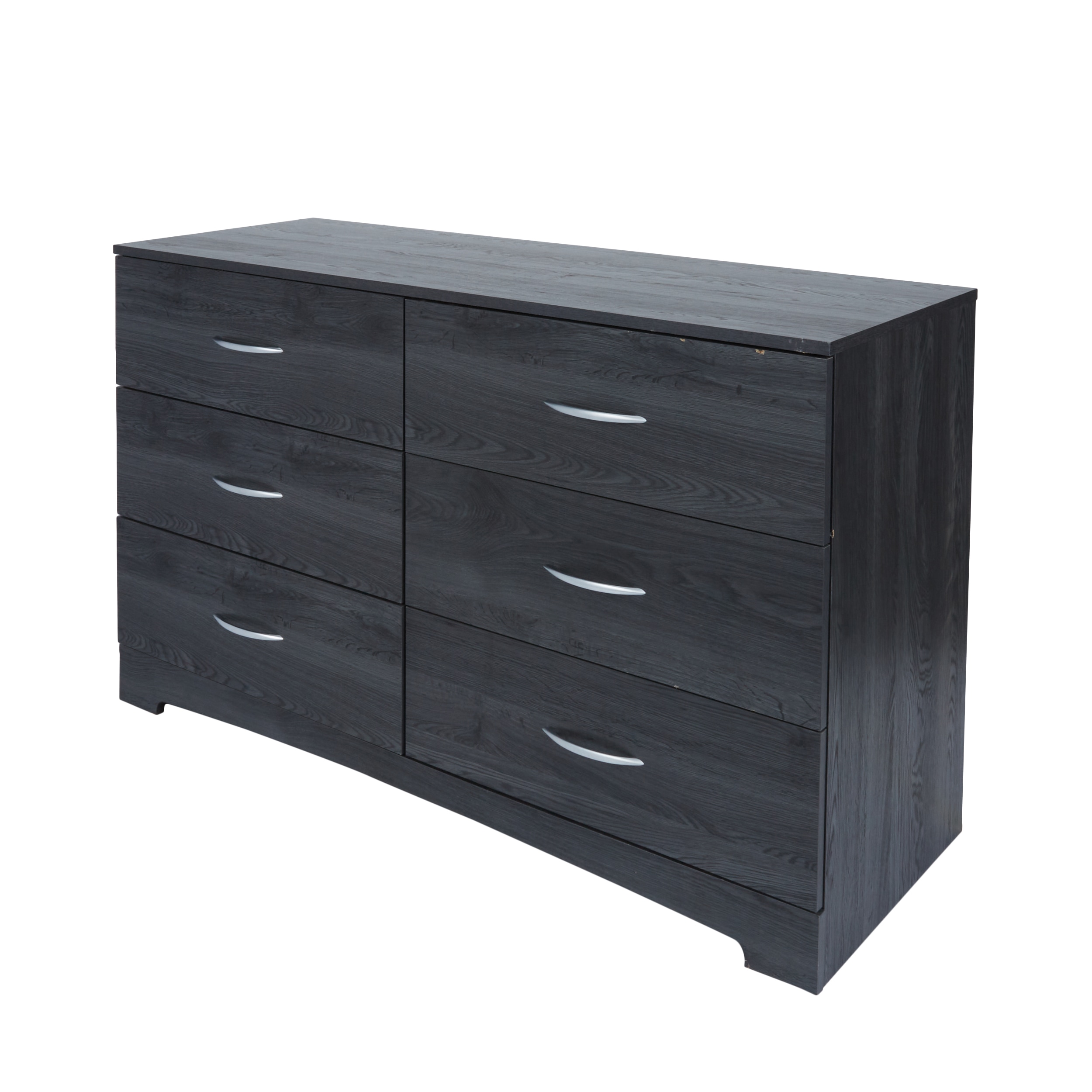 Gray Oak Double Dresser with Soft Close Drawers