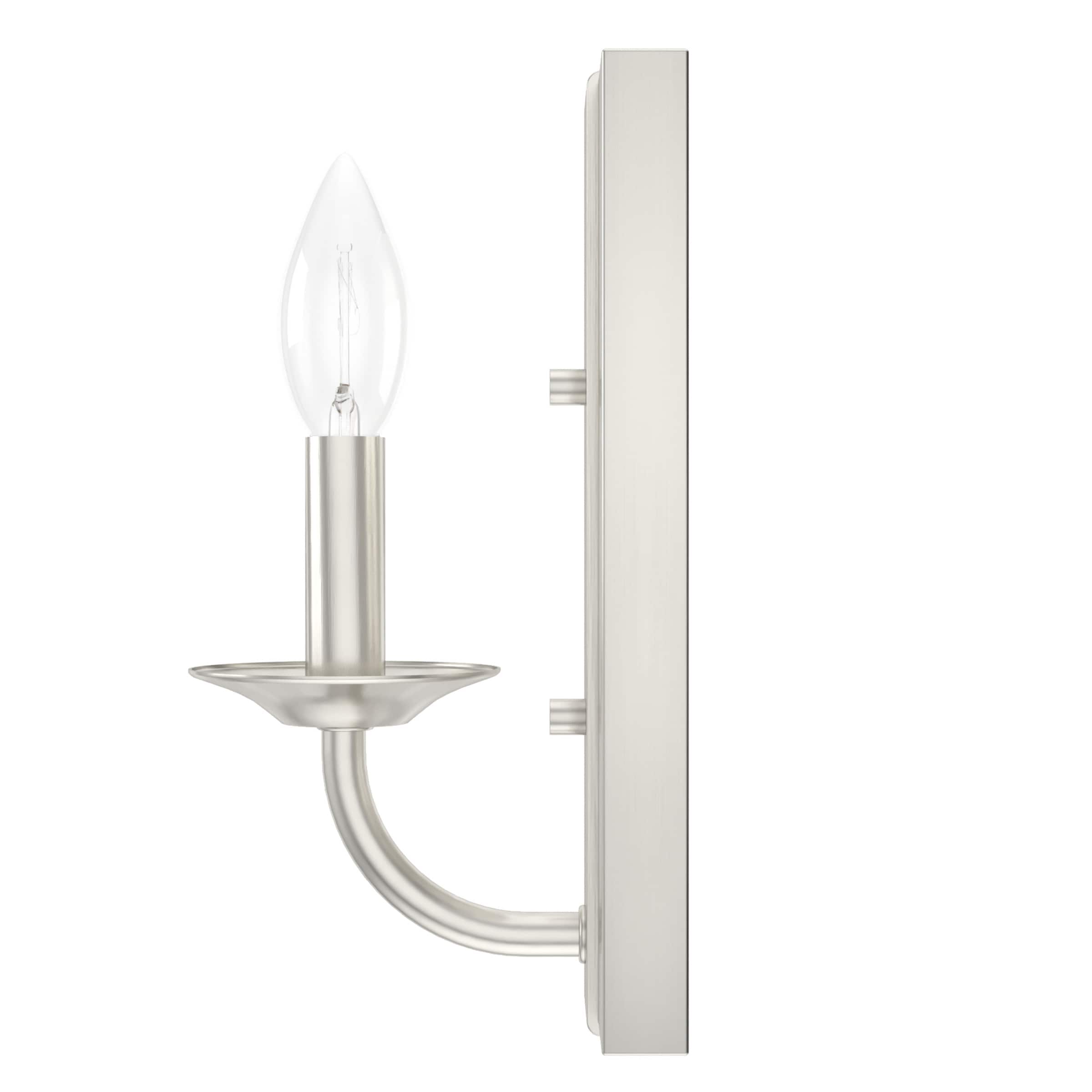 Perch Point Brushed Nickel Dimmable Wall Sconce, 10"