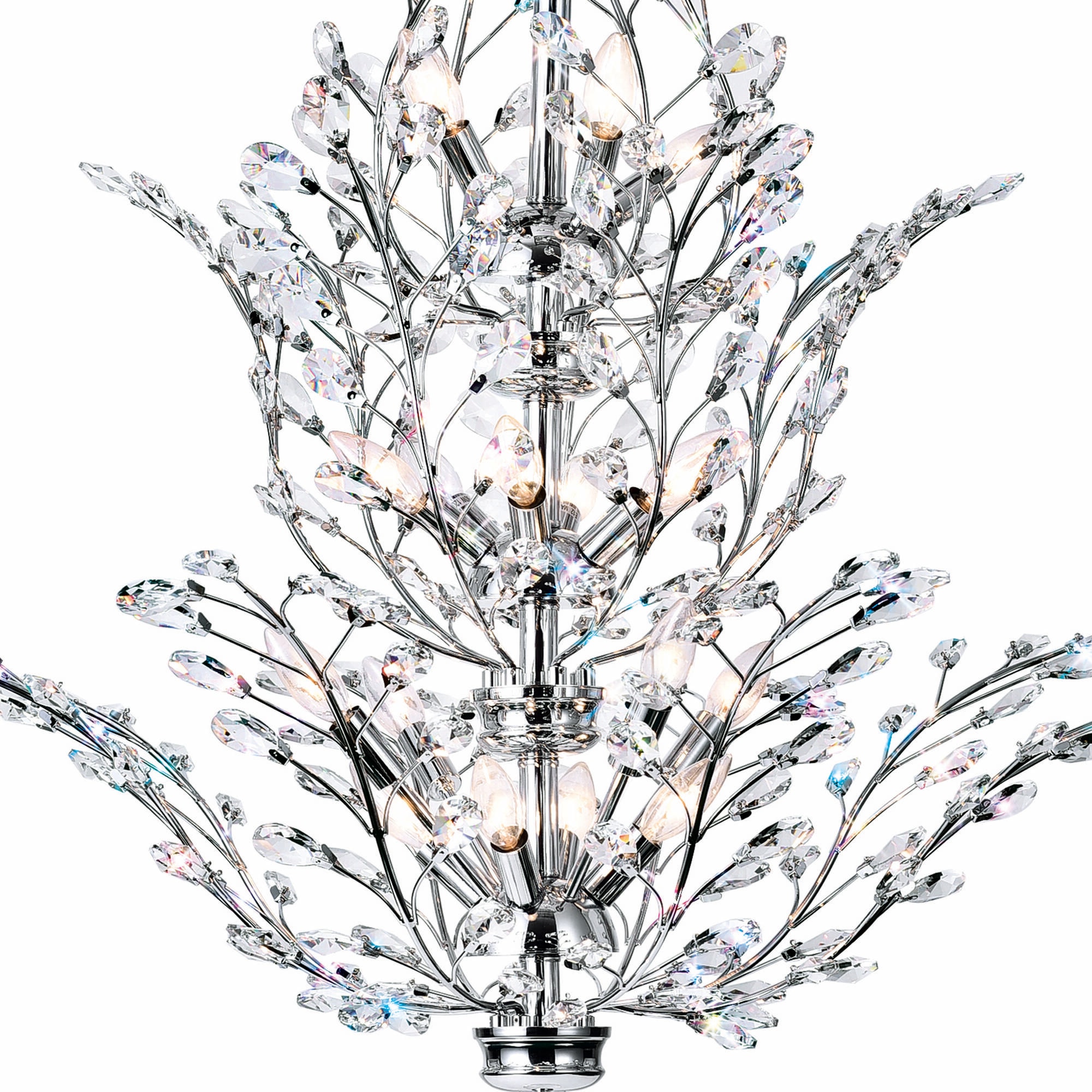 Ivy 40'' Chrome and Crystal 18-Light Chandelier