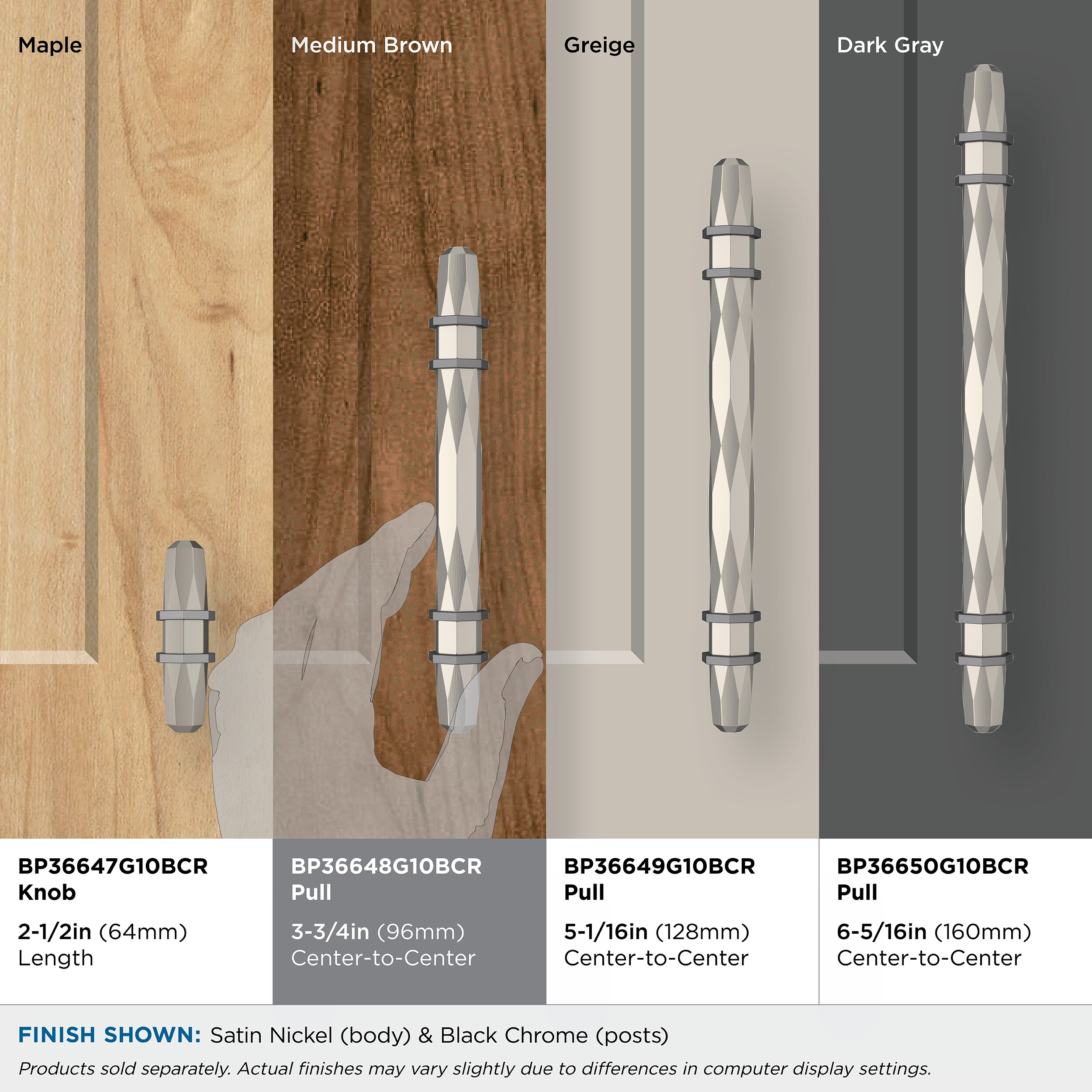 Amerock BP36648G10BCR Cabinet-Pulls - View #8
