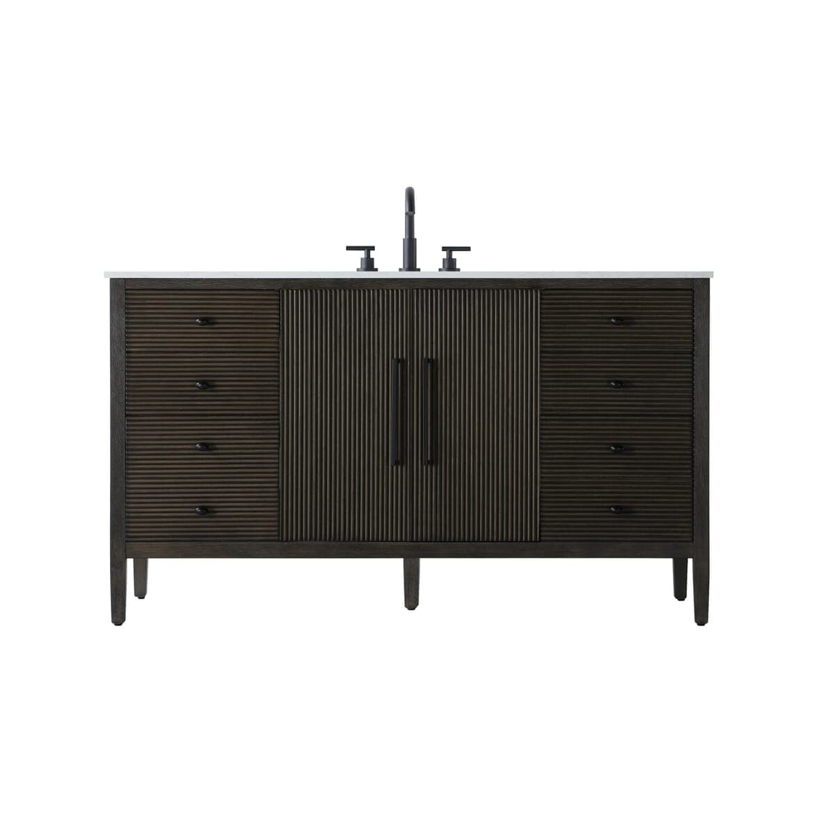 Simply Living Home - Blaxton 60 inch Single Bathroom Vanity inchocolate Oak