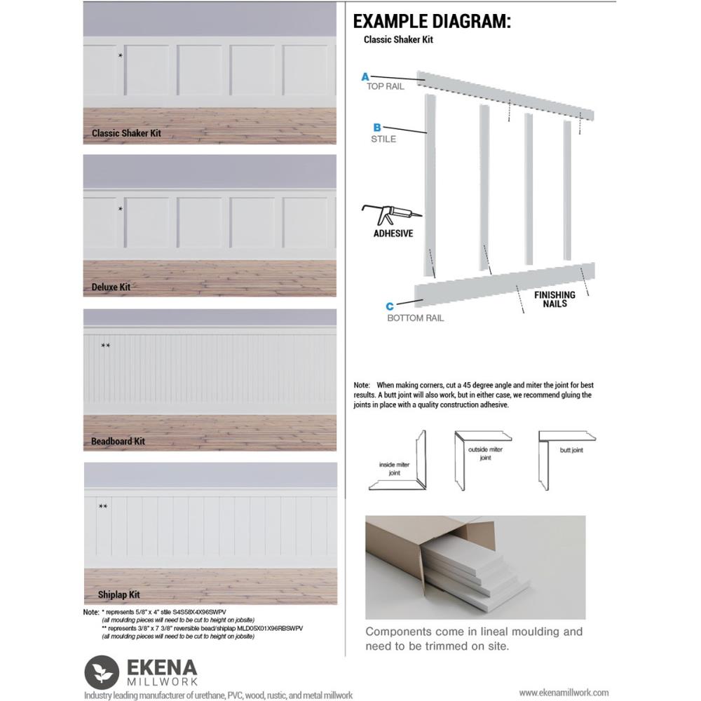 Ekena Millwork WPKP104X04CS Wall-Panels - View #8