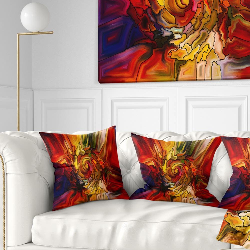 Designart CU6041-18-18 18-in x 18-in Red Indoor Decorative Pillow