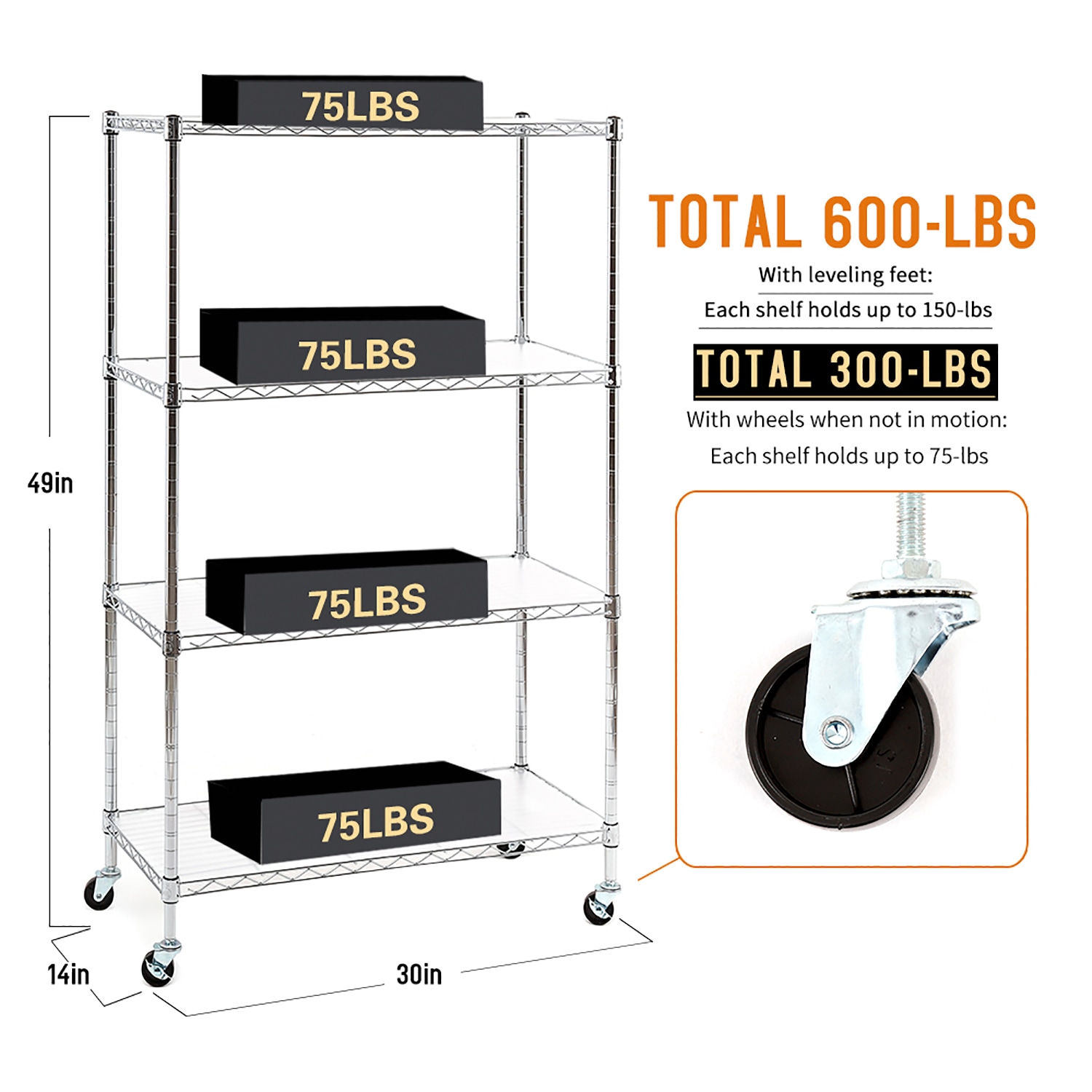 EFINE RL200-4CWX2 Free-Standing-Shelving - View #7
