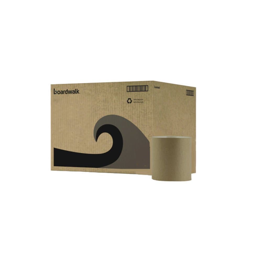 Boardwalk - Hardwound Paper Towels Nonperforated 1-Ply 8-in x 800 ft Natural 6 Rolls/Carton